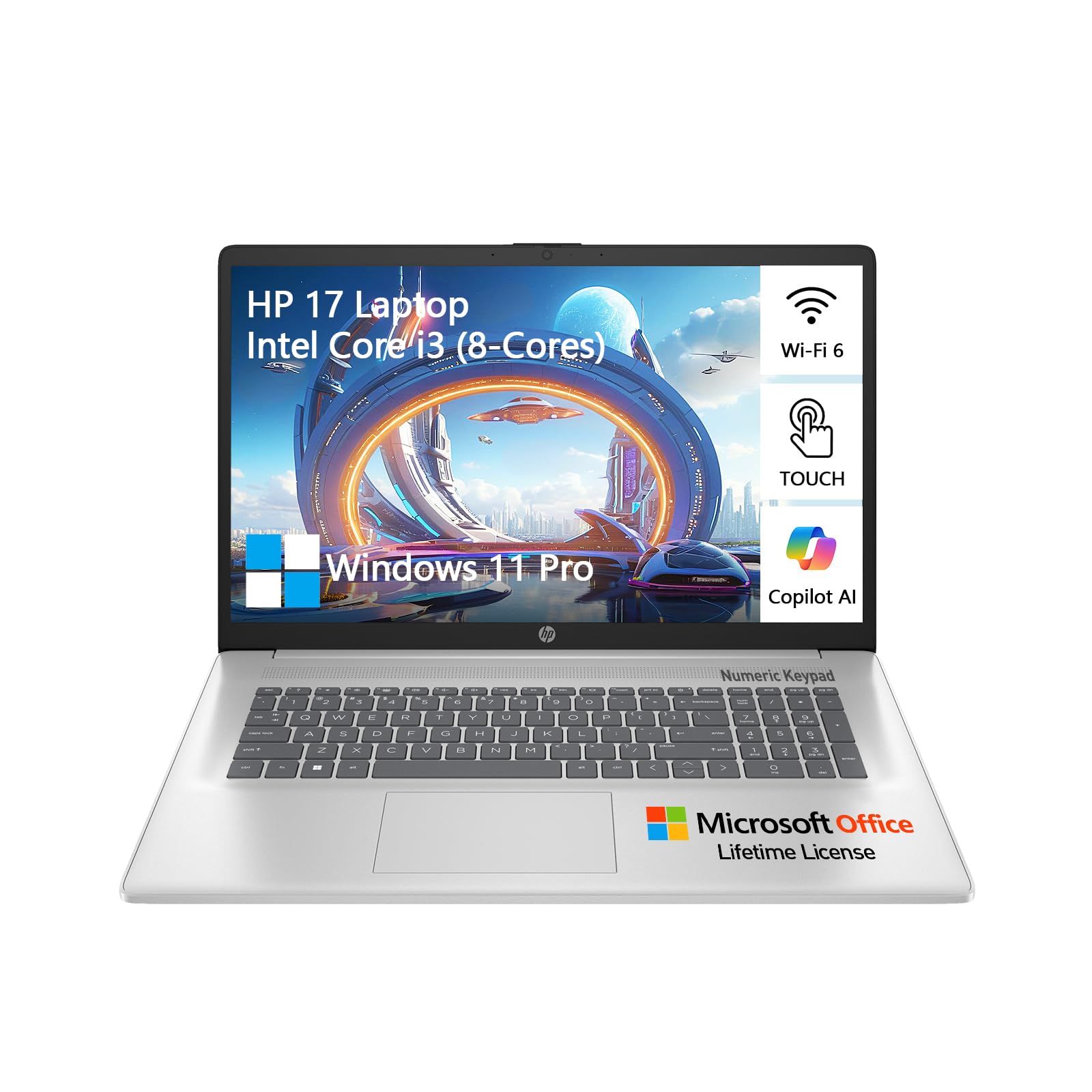 Hp 2025 17 Inch Touchscreen Laptop Computer, 17.3 Hd+ Touch Screen, Intel Core I3 (8-Cores), 32Gb Ram 1Tb Ssd+128Gb Ufs, Windows