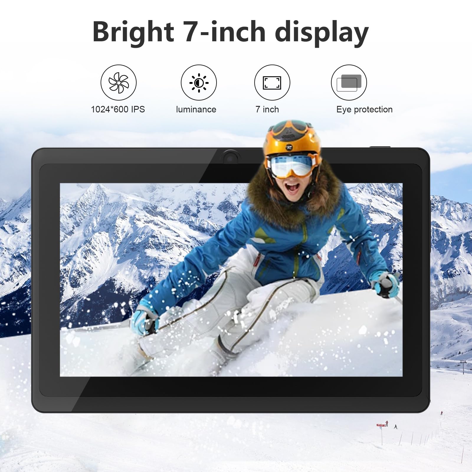 Tablet 7 Inch Android 12 Tablets, 4Gb Ram 32Gb Rom 512Gb Expand, Quad Core Processor Tablet Pc, Wifi, Bluetooth, 3000Mah Battery