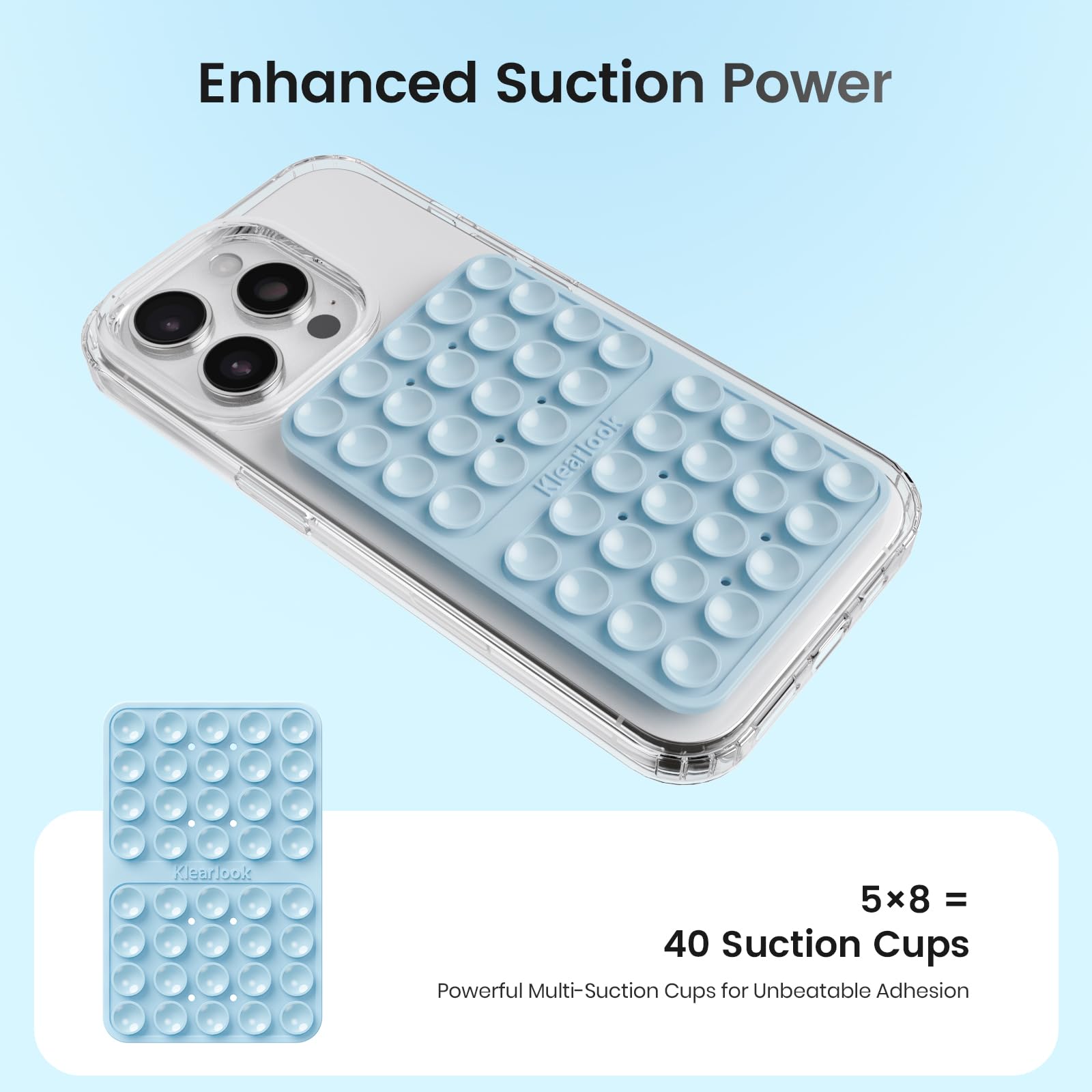 2Pcs Silicone Suction Cup Phone Case Mount Double Sided, Hands Free Phone Accessories Holder For Selfies And Videos, Silicon Sti