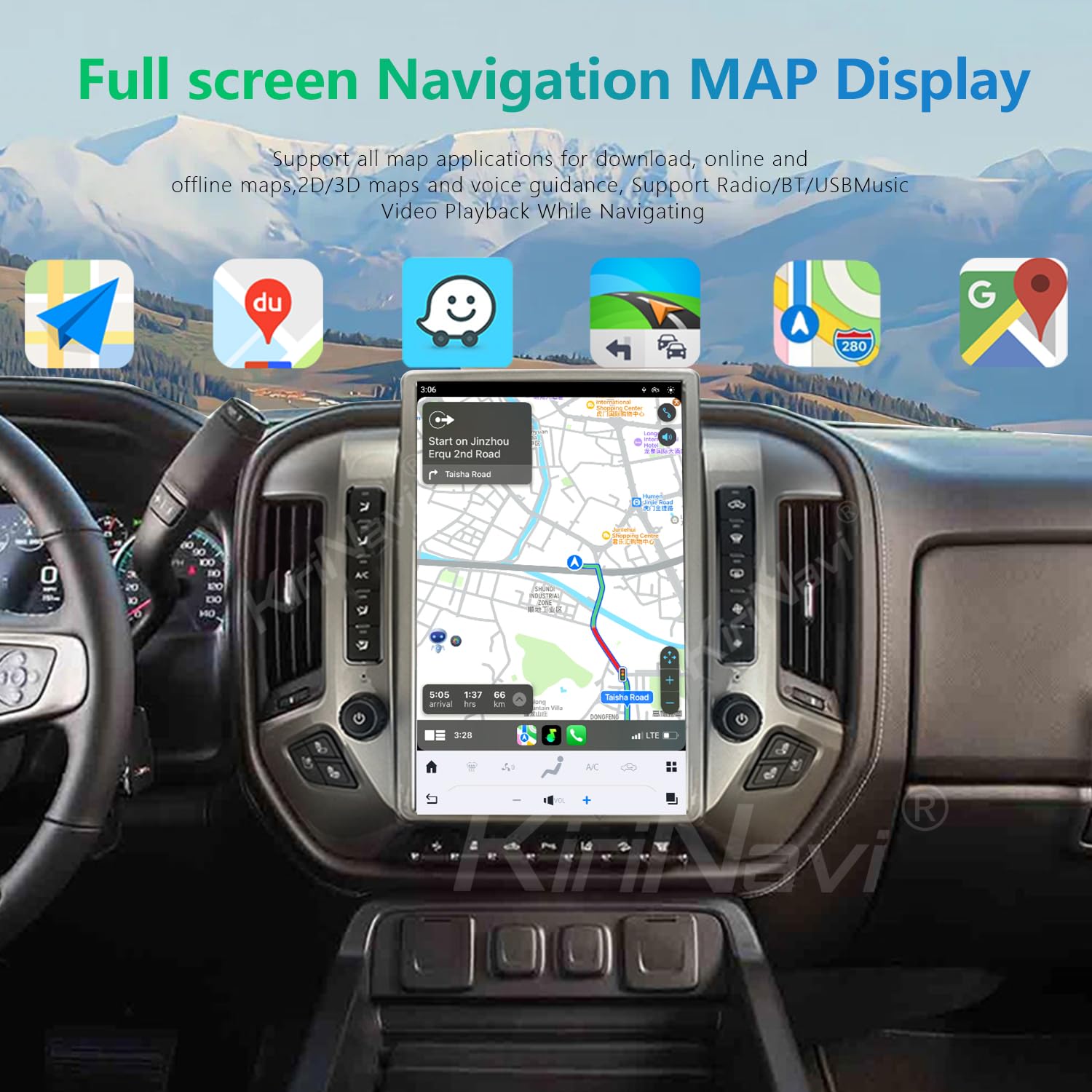 Android 11 Car Radio For Chevrolet Silverado Gmc Sierra 2014 2019 Stereo Replacement Head Unit 14.4 Inch 2K Ips Touch Screen Tes