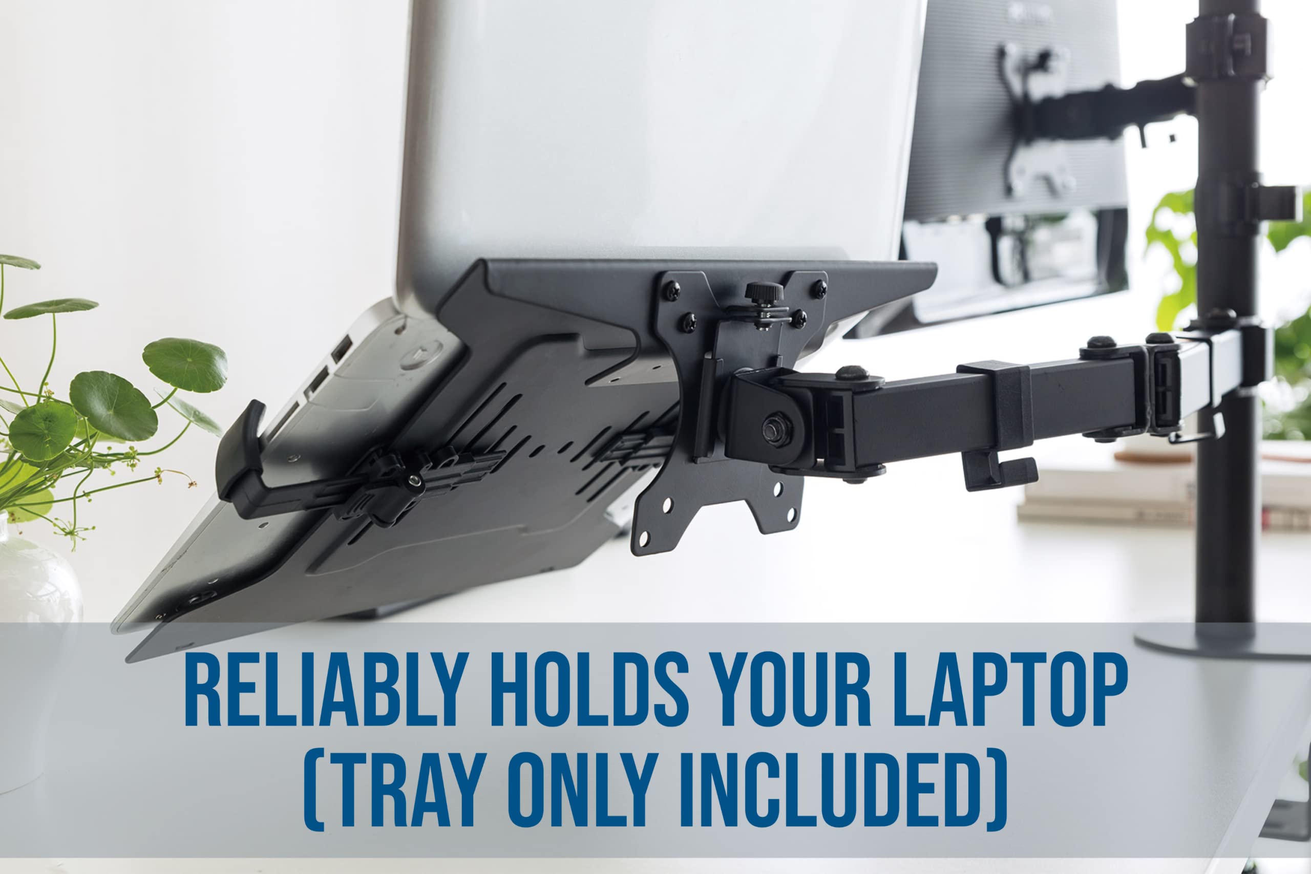 Manhattan Laptop Vesa Mount Tray   Heavy Duty And Fully Adjustable Laptop Holder Attachment   Fits Notebook With Width Up To 17