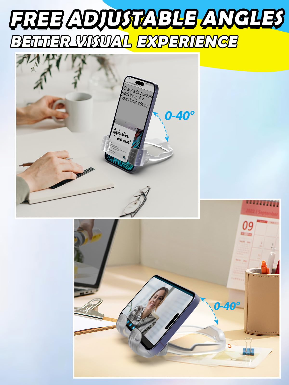 Stocking Stuffers For Teens Thumbs Up Lazy Phone Stand Cell Phone Stand Men Gifts For Christmas Phone Holder For Desk Funny Birt