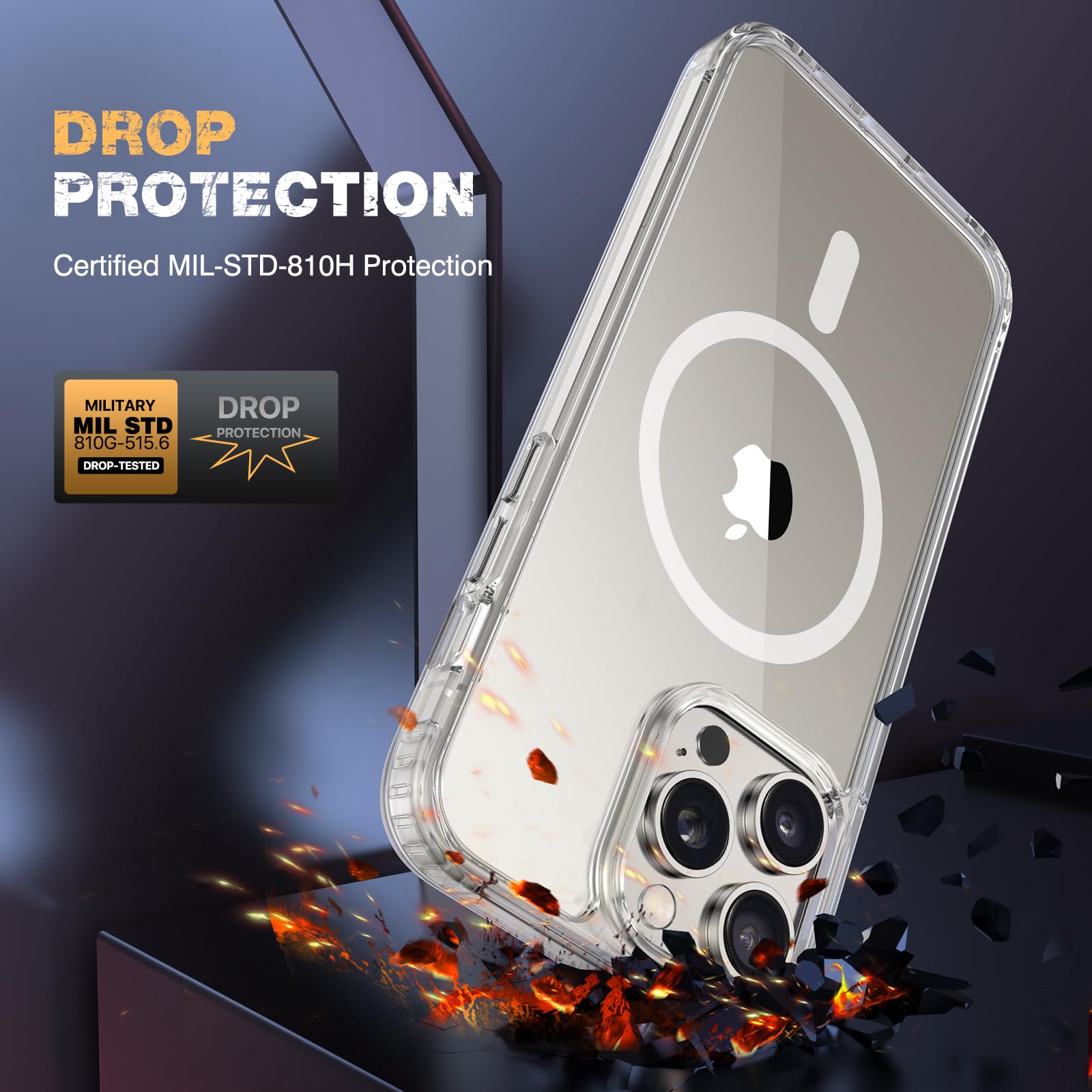 Diaclara Magnetic For Iphone 13 Pro Max Case, [With Privacy Screen Protector] [Anti Spy] [Military Grade Drop Protection] Heavy