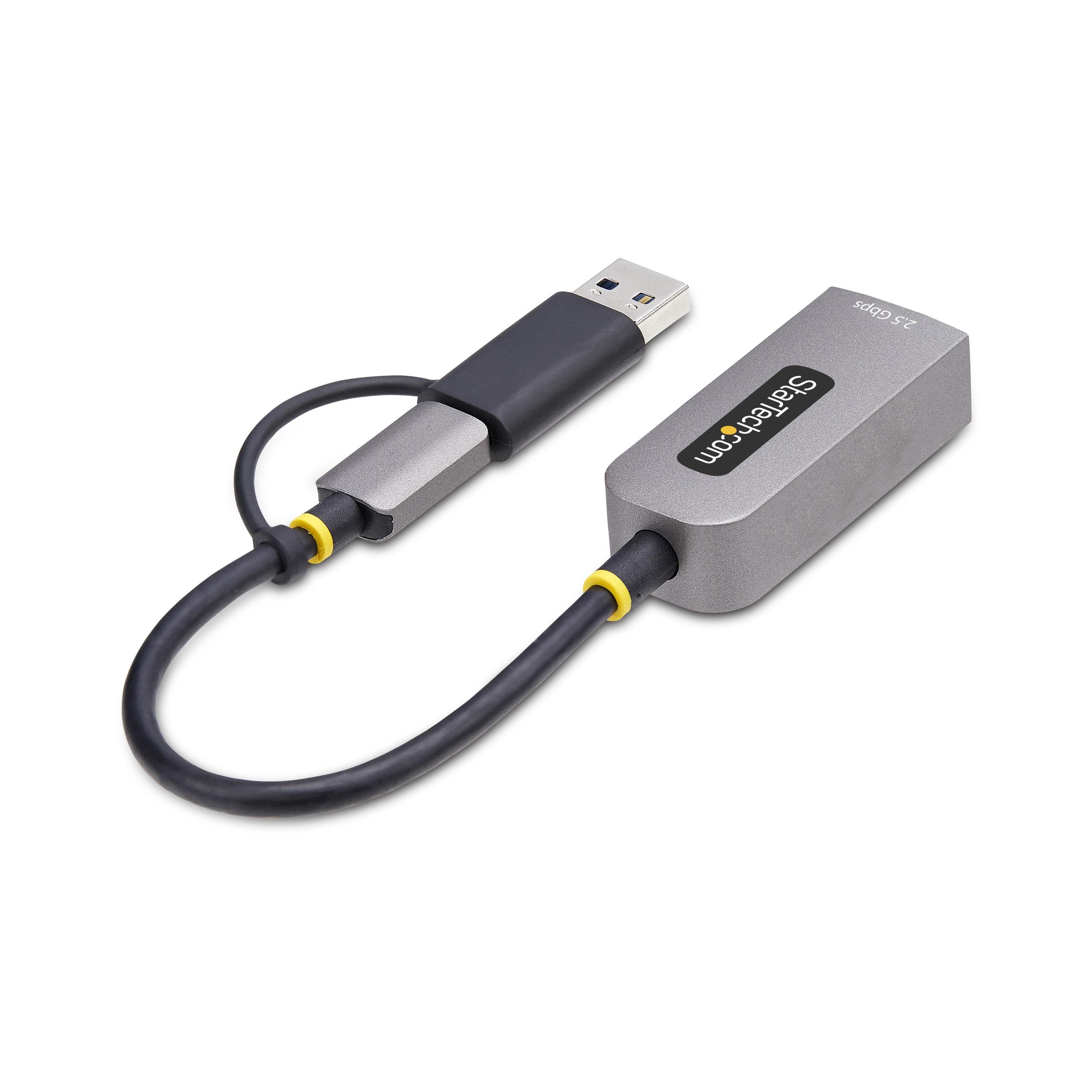 Startech.Com 2.5Gbe Usb C To Ethernet Adapter With Usb A Converter, Nbase T Nic, Usb 3.0 Type C 2.5/1G Multi Speed Network