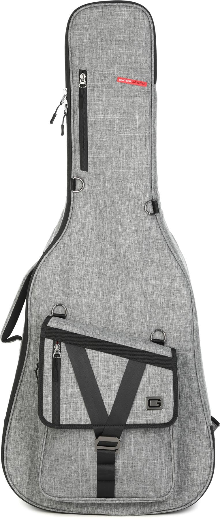Gator Cases Transit Series Acoustic Guitar Gig Bag; Grey Exterior (Gt Acoustic Gry)