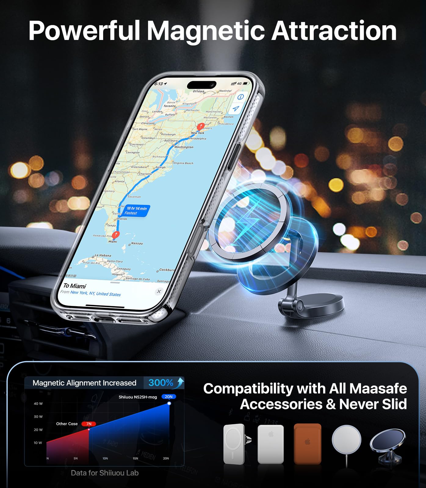Shiiuou Strong Magnetic For Iphone 16 Pro Case, Skin Friendly [Compatible With Magsafe] [Military Grade Test Protection] Never Y