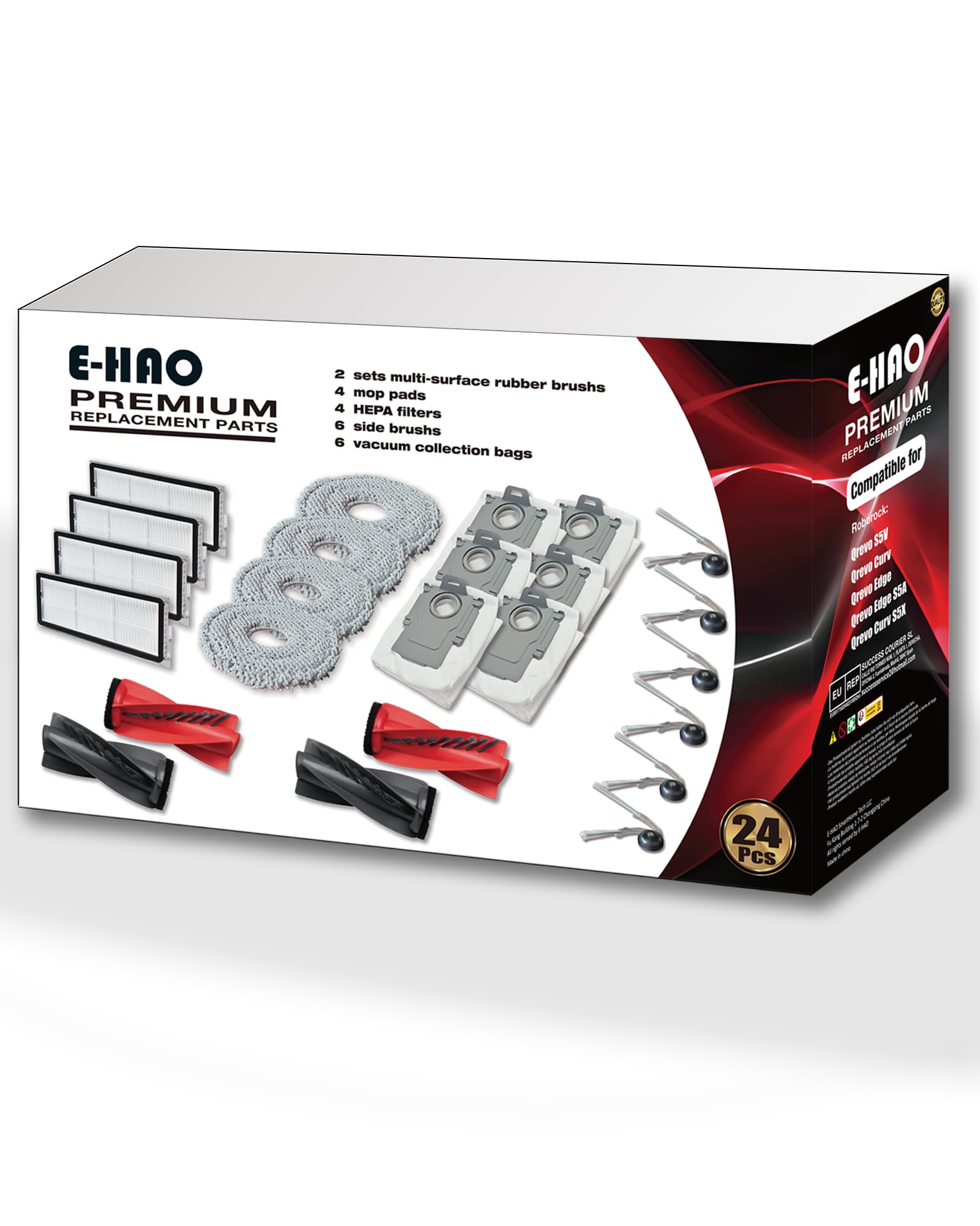 EHAO Vac Part for RoboRock Qrevo S5V/S5A/S5X, Curv/Curv S5X, Edge/Edge S5A
