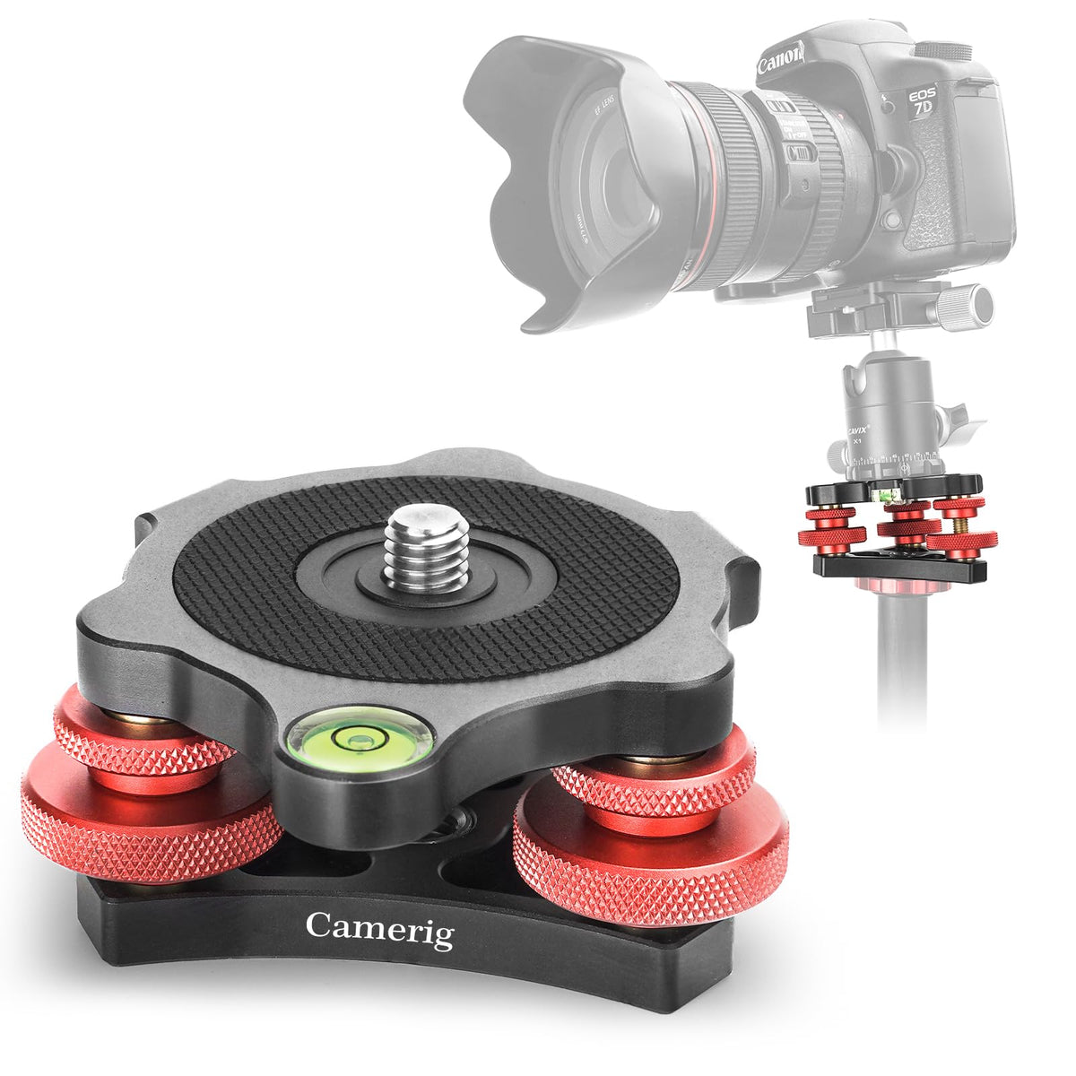 Camerig Tripod Head Leveling Base Camera Leveler, Aircraft Grade Alumi ...