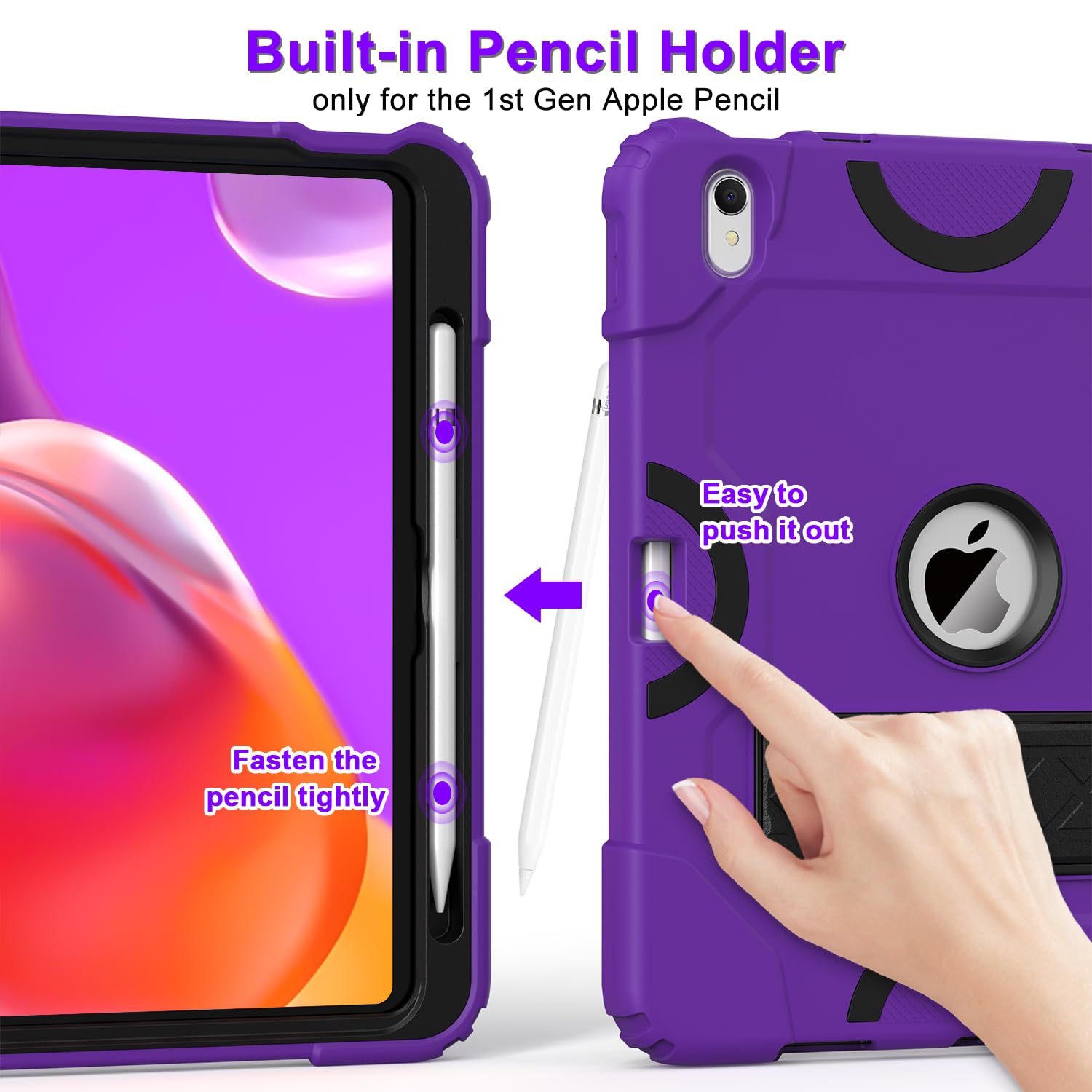 Grifobes For Ipad 10Th Generation Case 10.9 Inch 2022, Ipad 10Th Case With Pencil Holder Heavy Duty Shockproof Rugged Protective