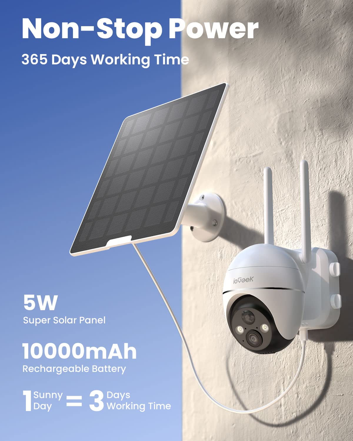 Iegeek 4G Lte Cellular Solar Security Camera Wireless Outdoor,No Wifi Battery Powered Cam With Solar Panel&Memory Card&Sim Card, Siren Alarm & Spotlight,Ai Detection,2K Color Night Vision,Us Version