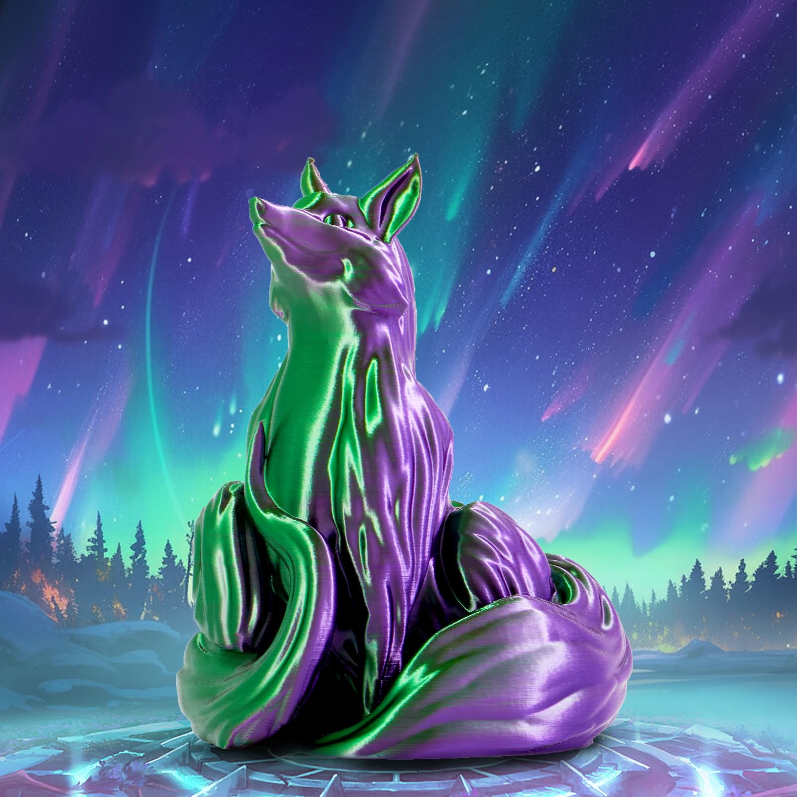 Eryone Silk Dual Color Filament Pla 3D Printer 1.75Mm +/  0.03Mm, Coextrusion Filament Pla Shiny Filament 1Kg(2.2Lbs), Purple&Gr