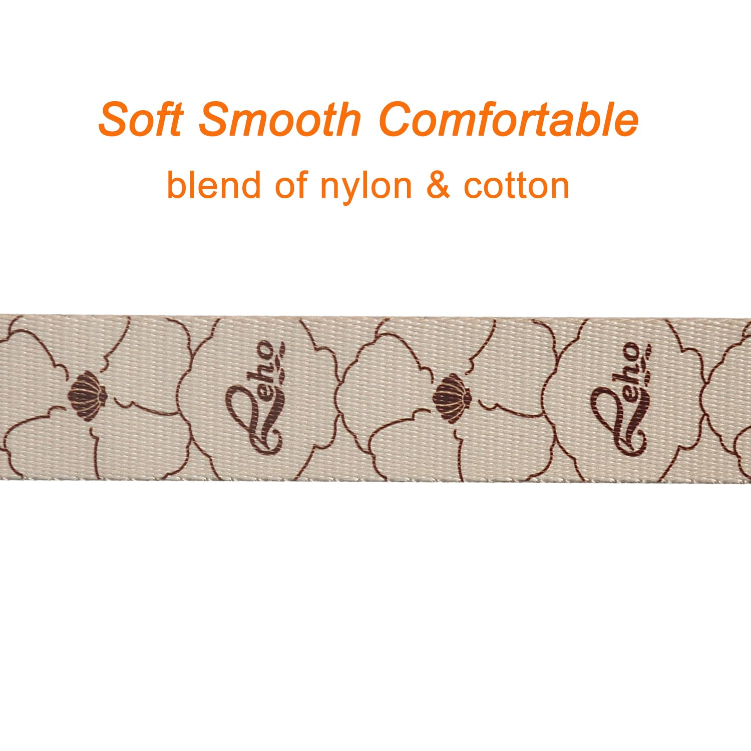 Farcaya Ukulele Strap Hawaiian Style Soprano Concert Tenor Baritone Uke Music Instrument Accessories Neck Tie Lock Button (Beige