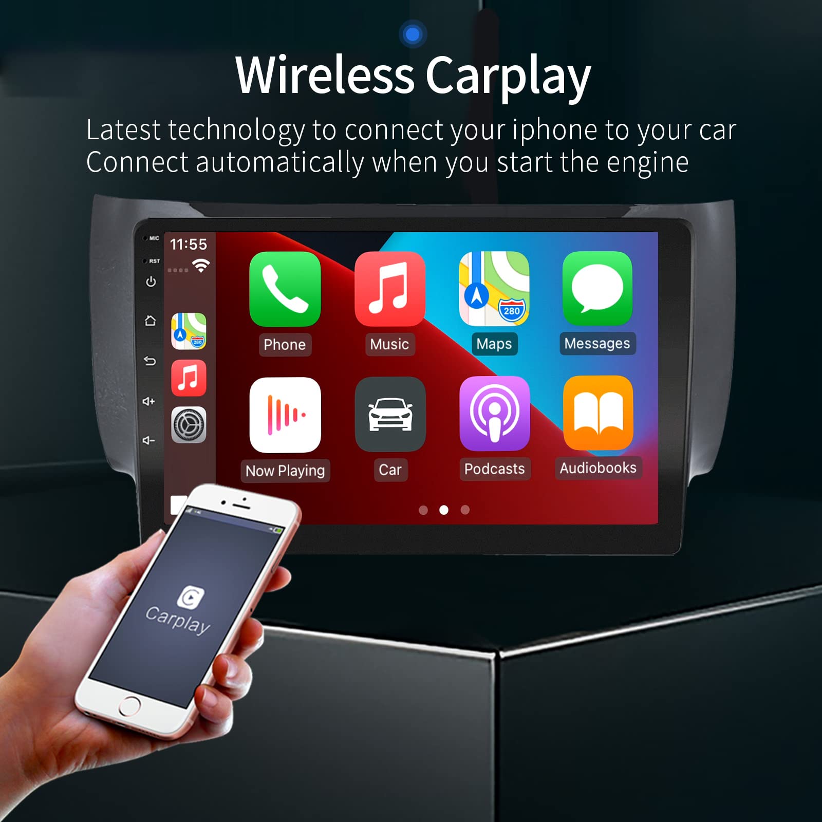 EZoneTronics 10 Nissan Sentra 2013-2017 Radio with Carplay & Android Auto, 2G RAM, 32G ROM, Bluetooth Touch Screen Navigation