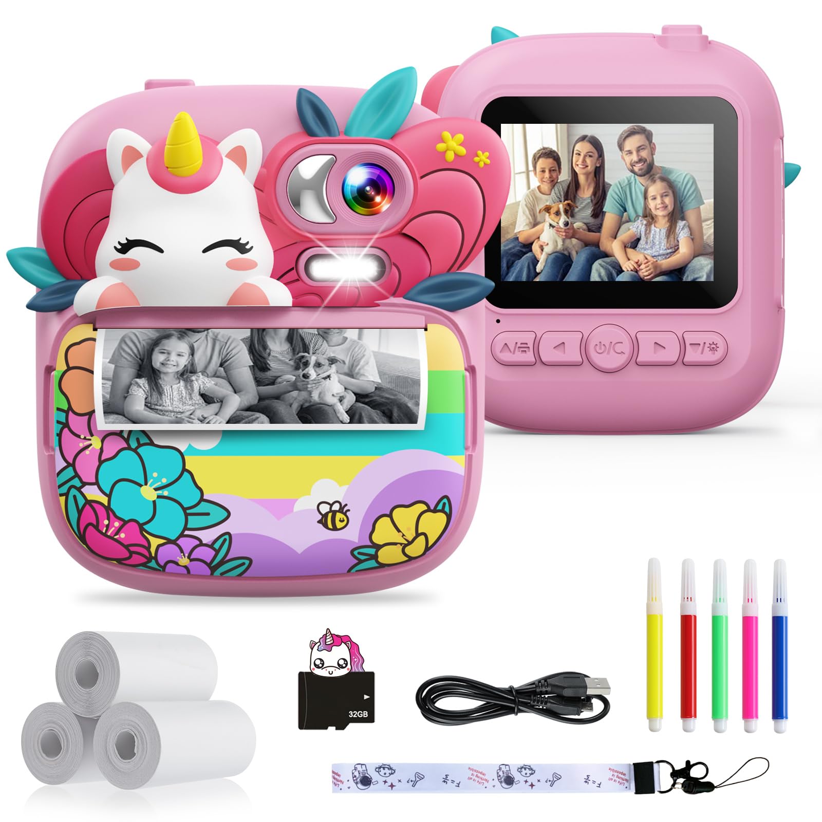 Tiatua Kids Camera Instant Print, Camera For Kids With Printable Photos, Toddler Camera Toys For Children Ages 3 14, Digital Cam