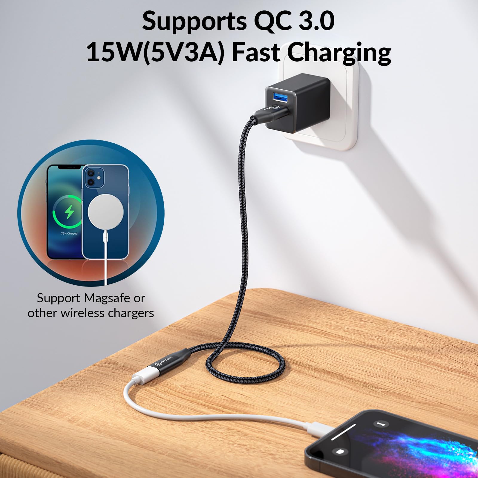 Phixero [10Gbps] Usb C Female To Usb Male Adapter 3.1 Gen 2 (1 Ft), 3A Fast Charging Usb A To Usb C Adapter With 10Gbps Data Tra