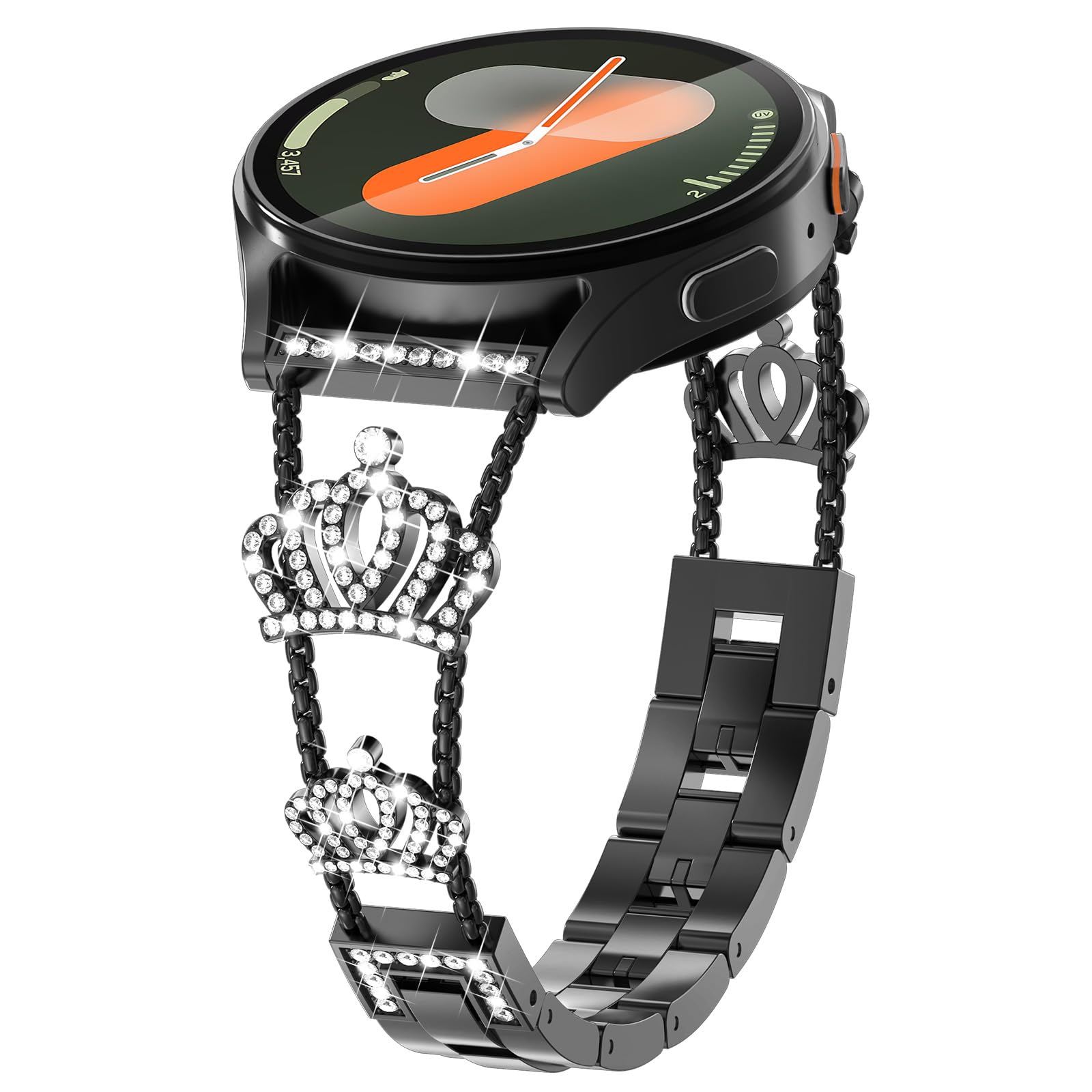 20Mm Bling Band Compatible With Samsung Galaxy Watch 7/6/5/4 40Mm 44Mm Watch 6 Classic 47Mm Band 43Mm Watch 5 Pro 45Mm, Diamond 