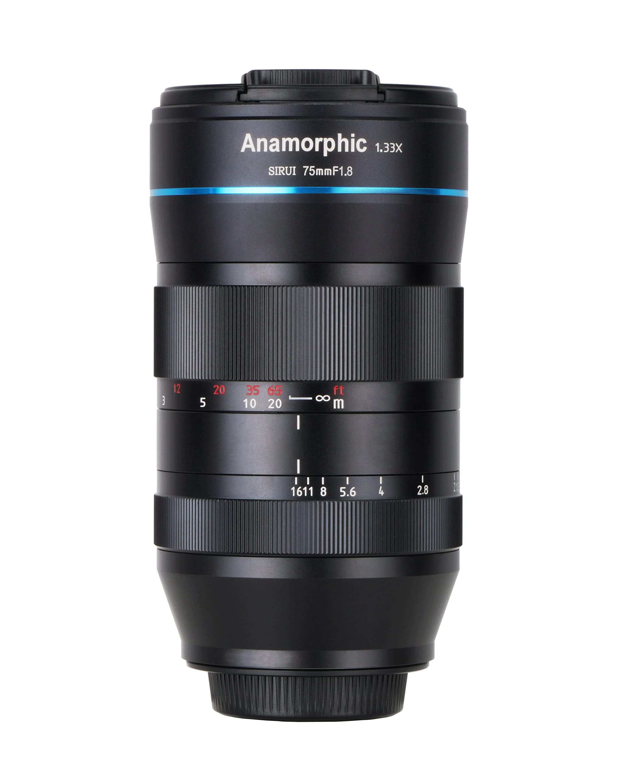 Sirui 75Mm F1.8 1.33X S35 Anamorphic Lens For Rf Mount, Blue Flare