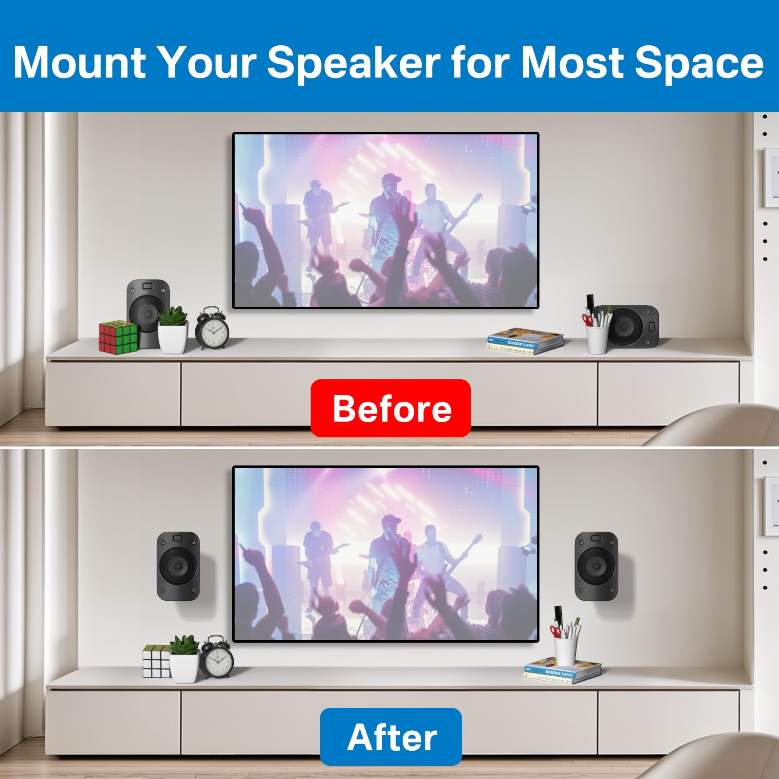 Speaker Mount For Logitech Z906 Speaker Wall Mount Tilt & Swivel Adjustable Ceiling Mount For Logetich Z906 Satellite Speaker Mo