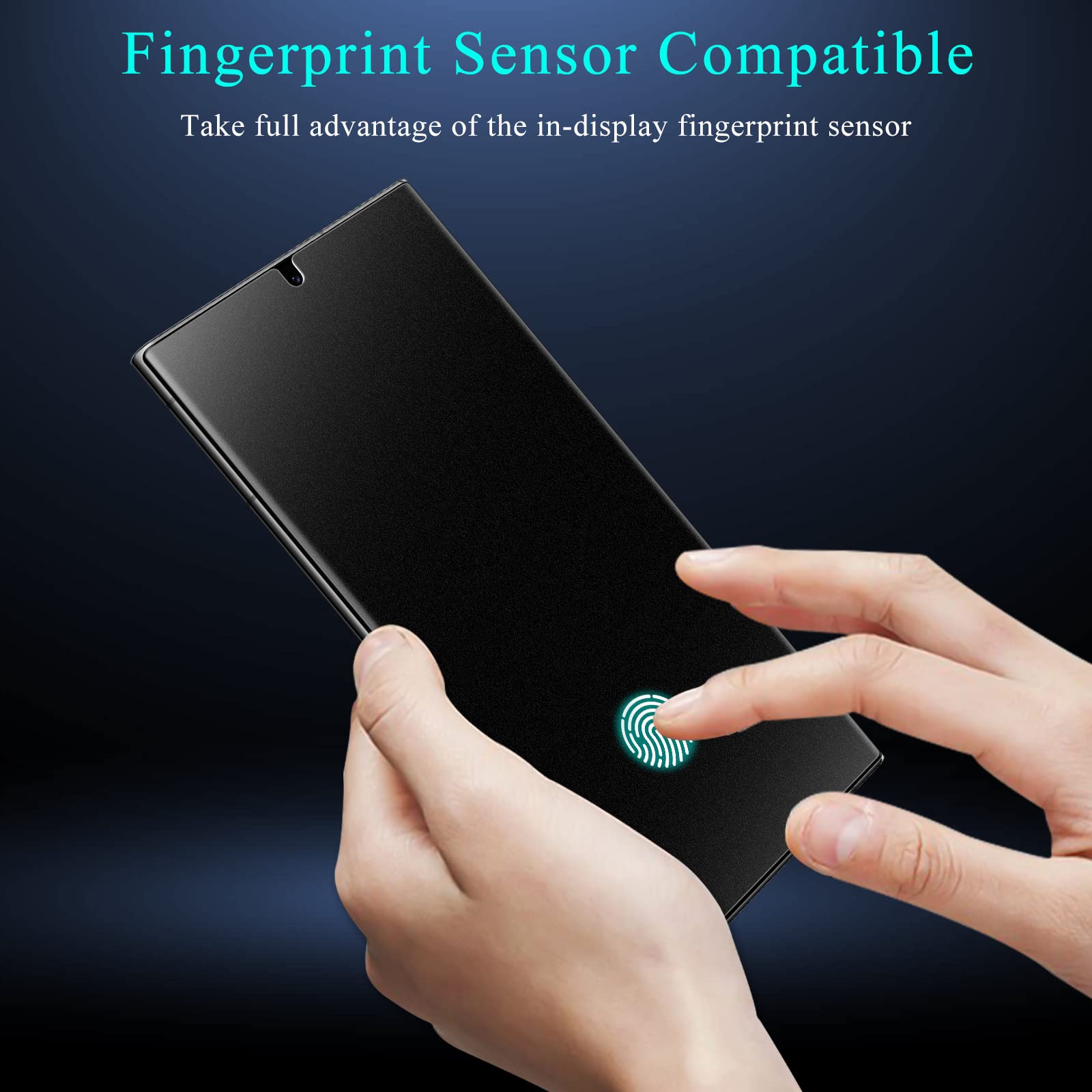 Lywhl [2+2 Pack] For Samsung Galaxy S23 Ultra Matte Privacy Screen Protector [Compatible Fingerprint] Anti Spy Anti Glare Full Adhesive Flexible Film + Camera Lens Glass Protector