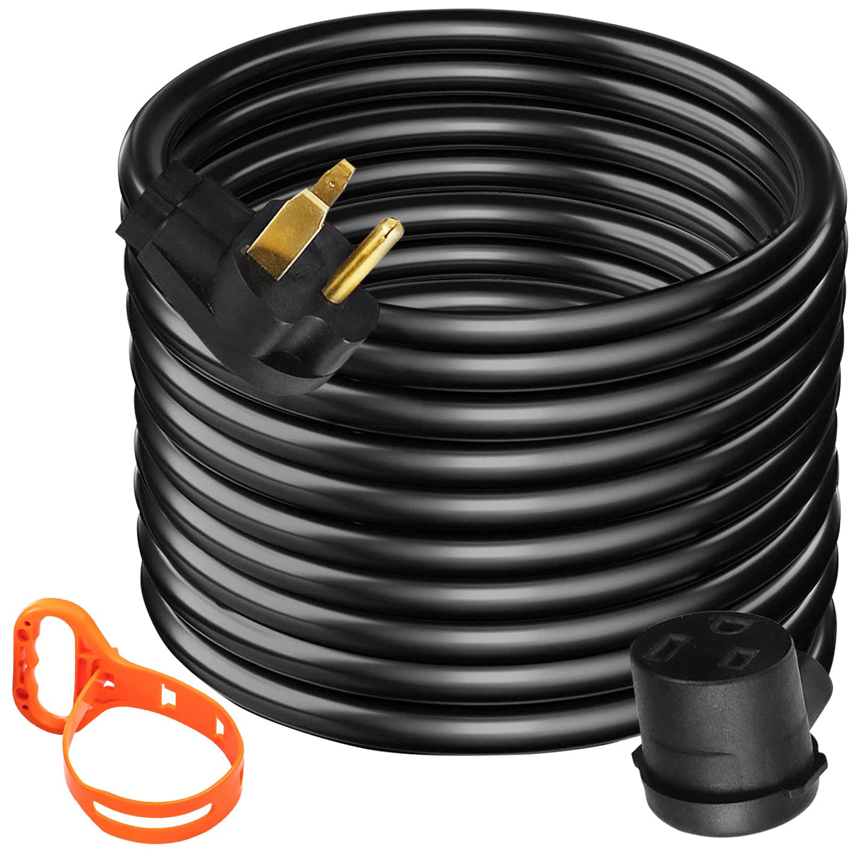 Vevor 25 Feet 250V Welder Extension Cord, 8 Gauge 3 Prong Heavy Duty Welding Extension Cable With Nema 6 50P To 6 50R, Etl Liste