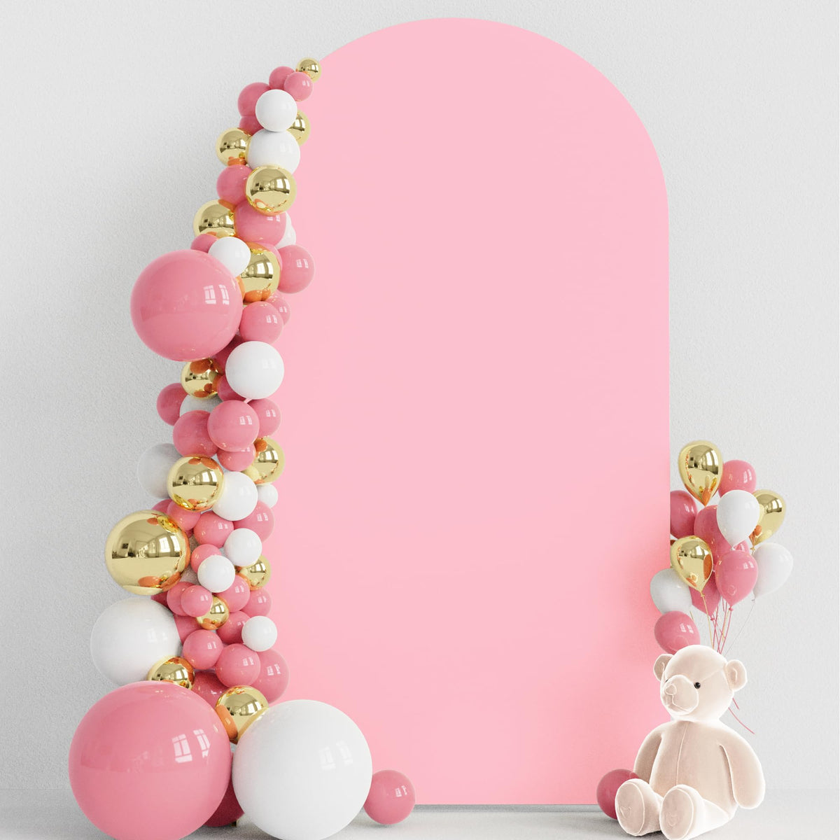 Wokceer 7.2Ft Spandex Fitted Arch Stand Covers Round Top Chiara Backdrop Cover For Birthday Party Ceremony Banquet Decoration Pi
