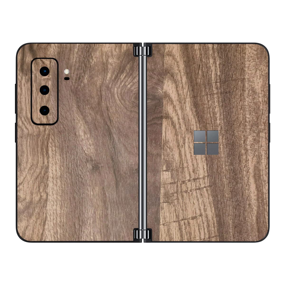 SopiGuard Sticker Skin for 2021 Microsoft Surface Duo 2 2nd Gen Edge-to-Edge Front and Rear Panels Vinyl Decal (Wood Oak)