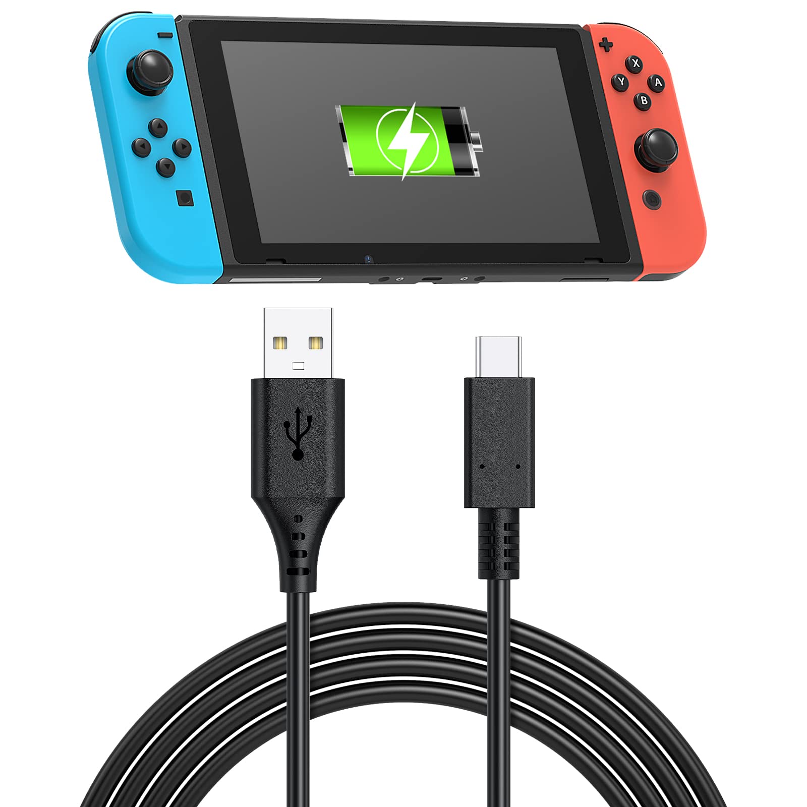 Charging Cable For Switch/Switch Lite/Switch Oled, Charger For Switch And Switch Lite, For Samsung Galaxy S9 S8 Note 8 And Other