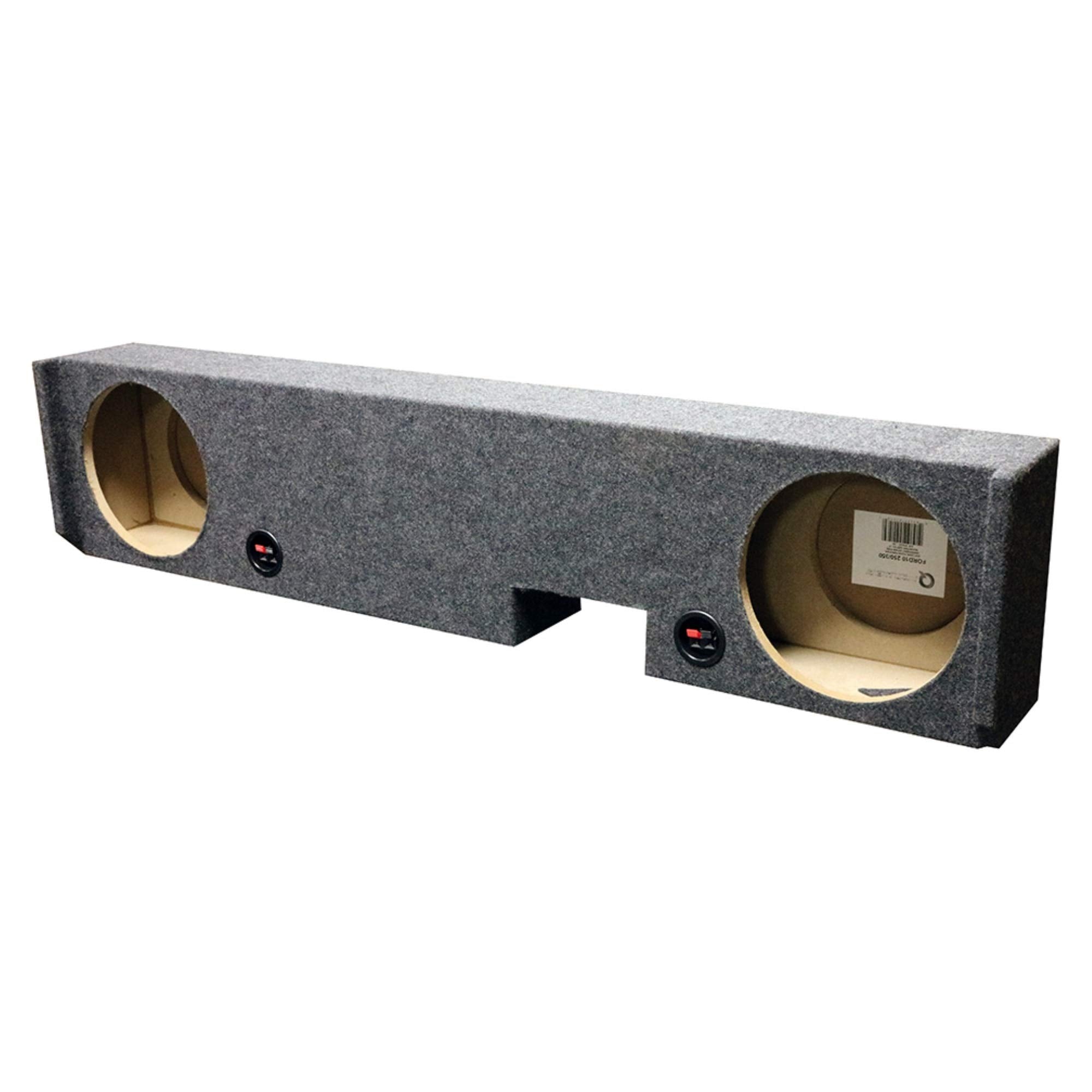 Dual 10 Subwoofer Sub Box Enclosure for 2001-08 Ford F250/F350 Super Duty Xcab