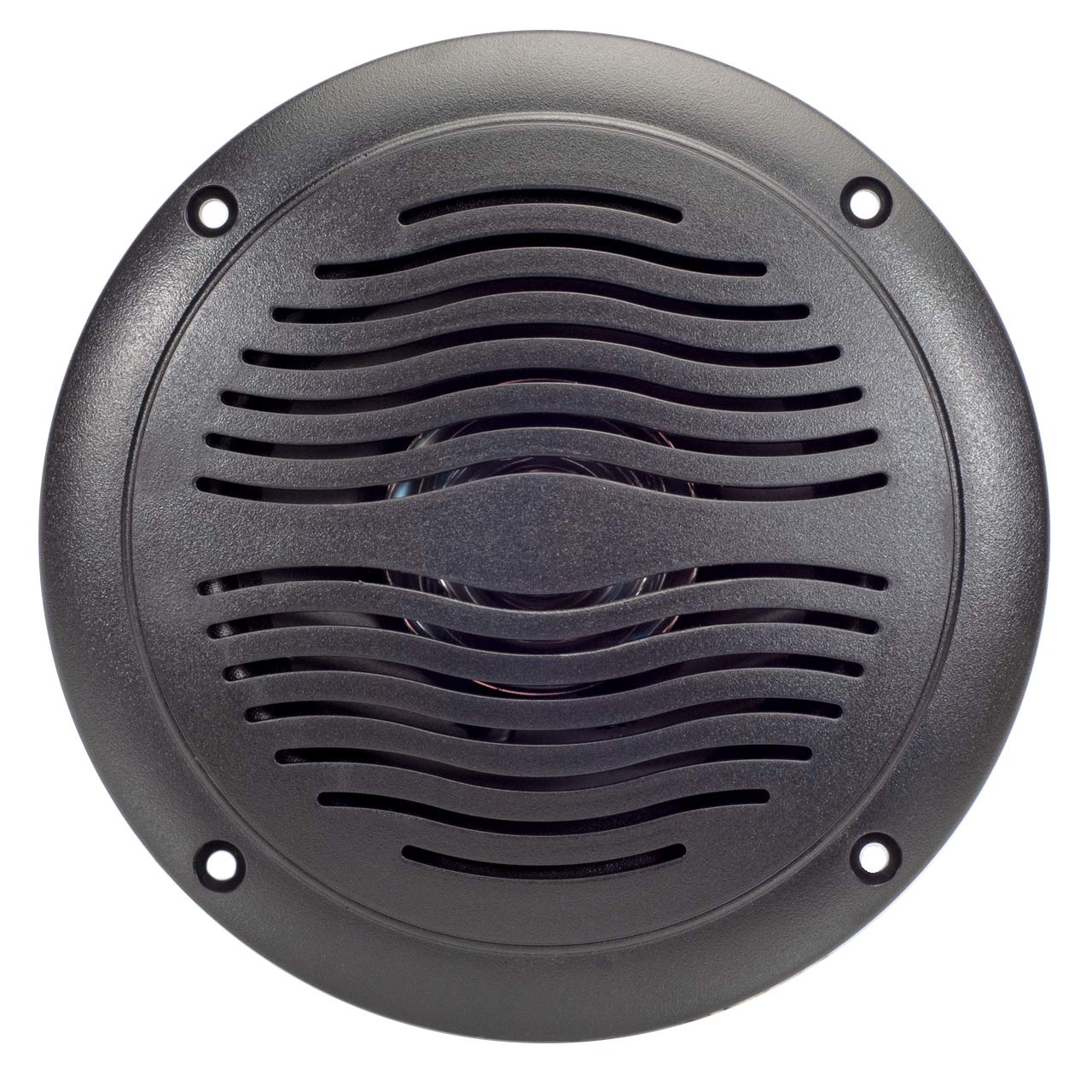 5 Inch Water Resistant Outdoor Speakers, Dual Cone, 25W Peak Power, Marine And Rv Compatible (Black)