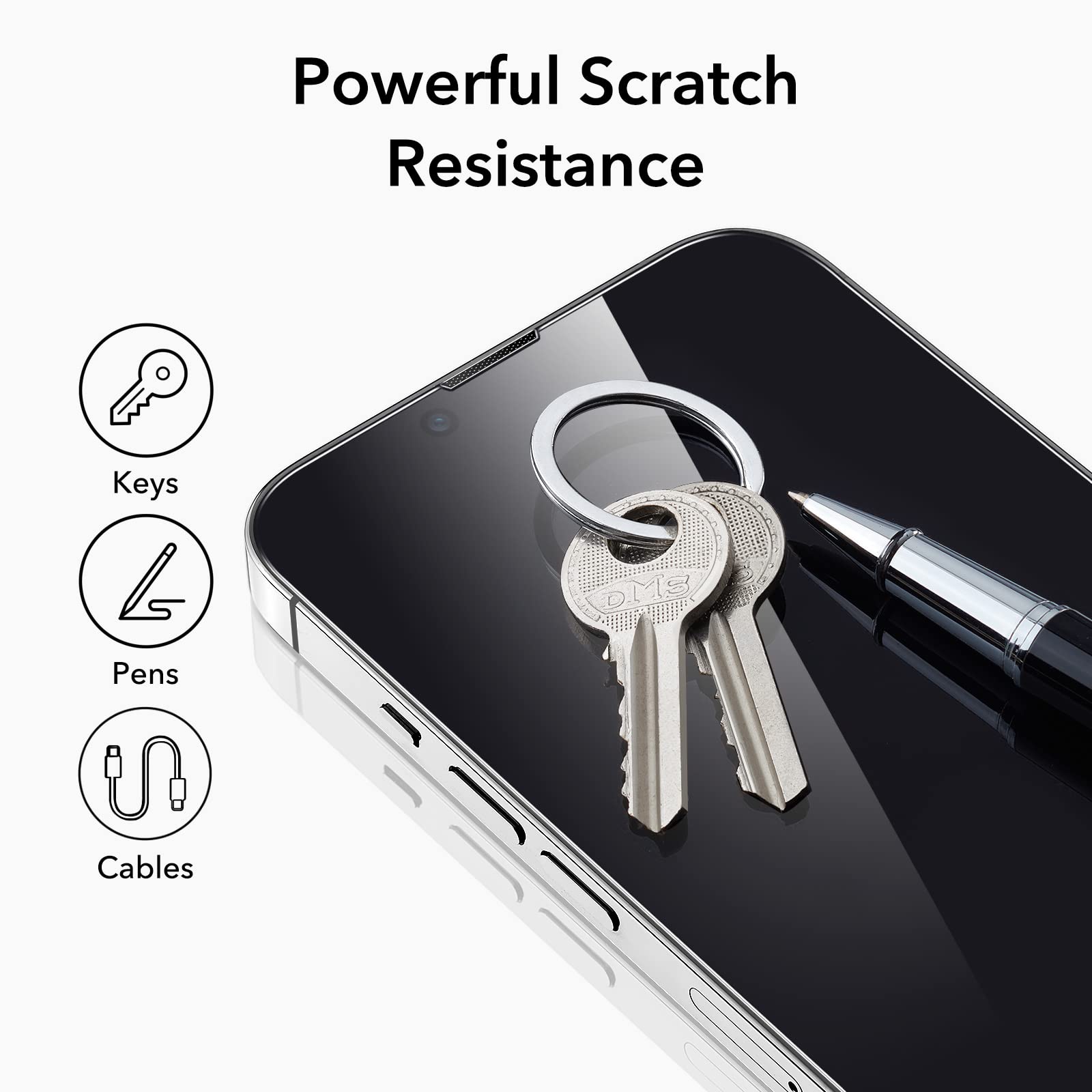 Esr Tempered Glass Screen Protector Compatible With Iphone 14 Plus And Iphone 13 Pro Max, With Easy Installation Frame, Military