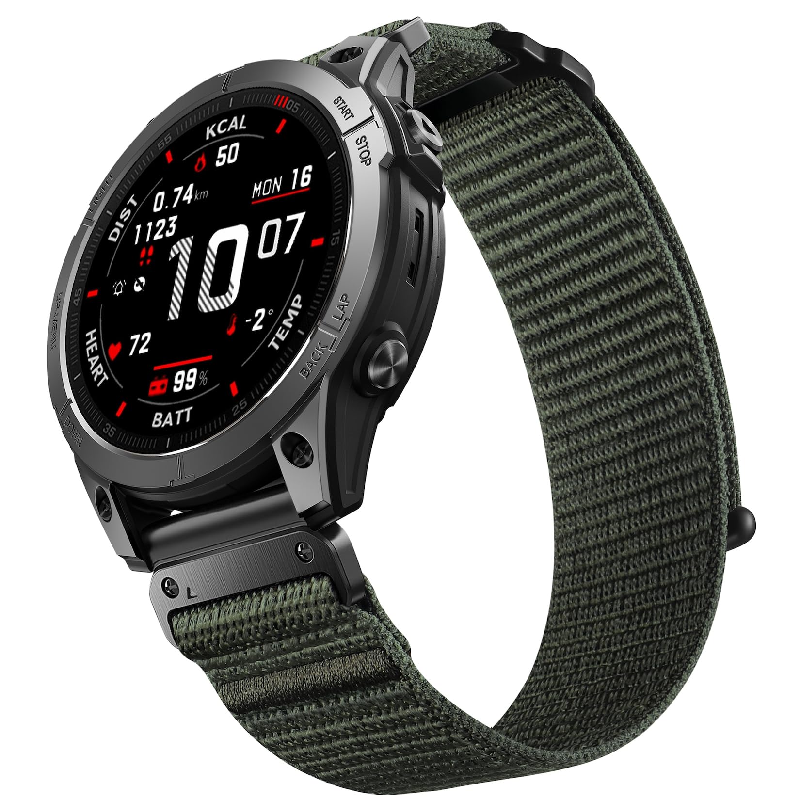 Bandletic Compatible With Garmin Fenix 6 Watch Band - 22Mm Quick Fit Nylon Sport Strap For Fenix 8 E 47Mm/7 6 Pro/5/5 Plus/Insti