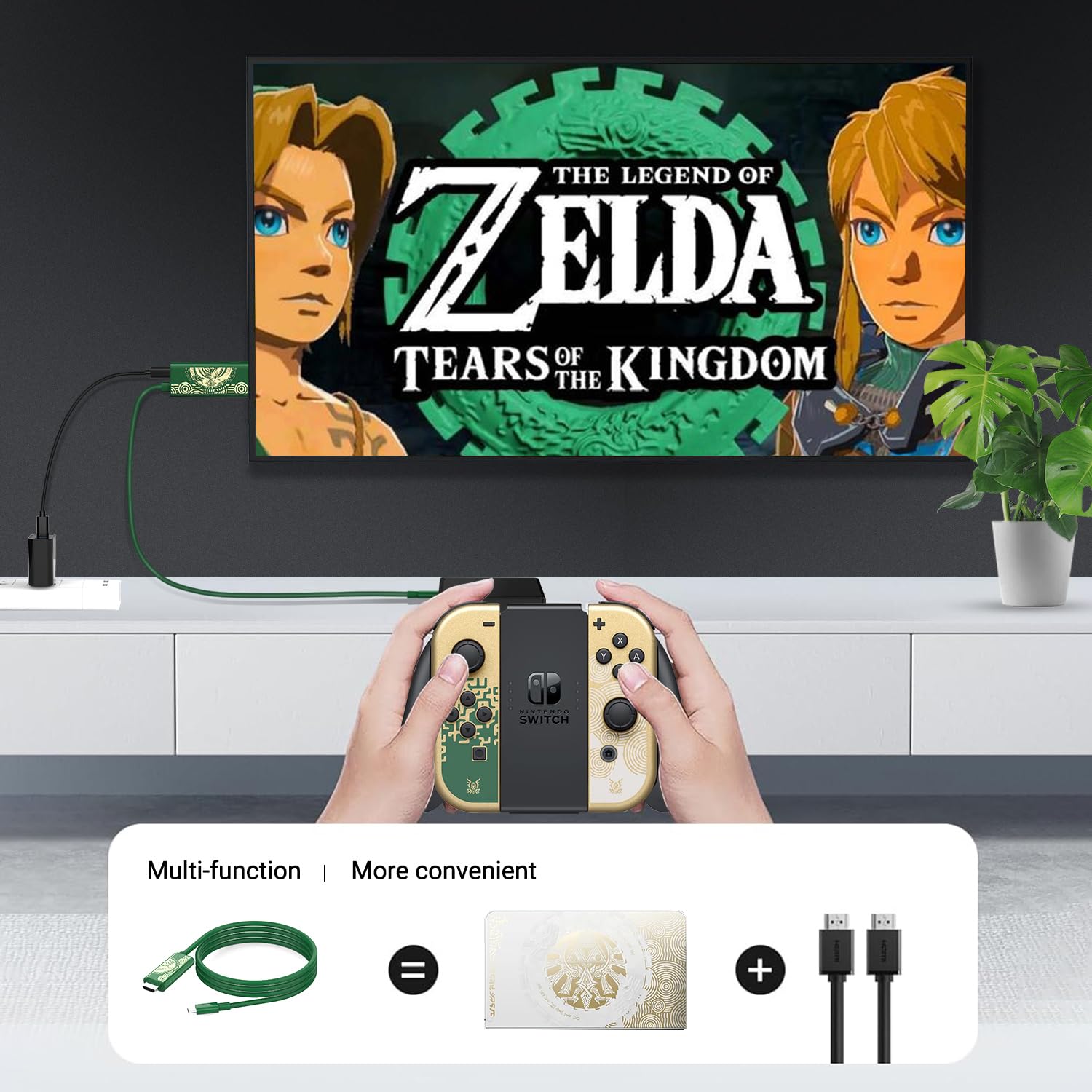 Boreguse Switch Dock For Nintendo Switch Dock/Nintendo Switch Oled Dock, 6Ft Switch Tv Dock, Steam Deck Dock Cable With 4K/1080P