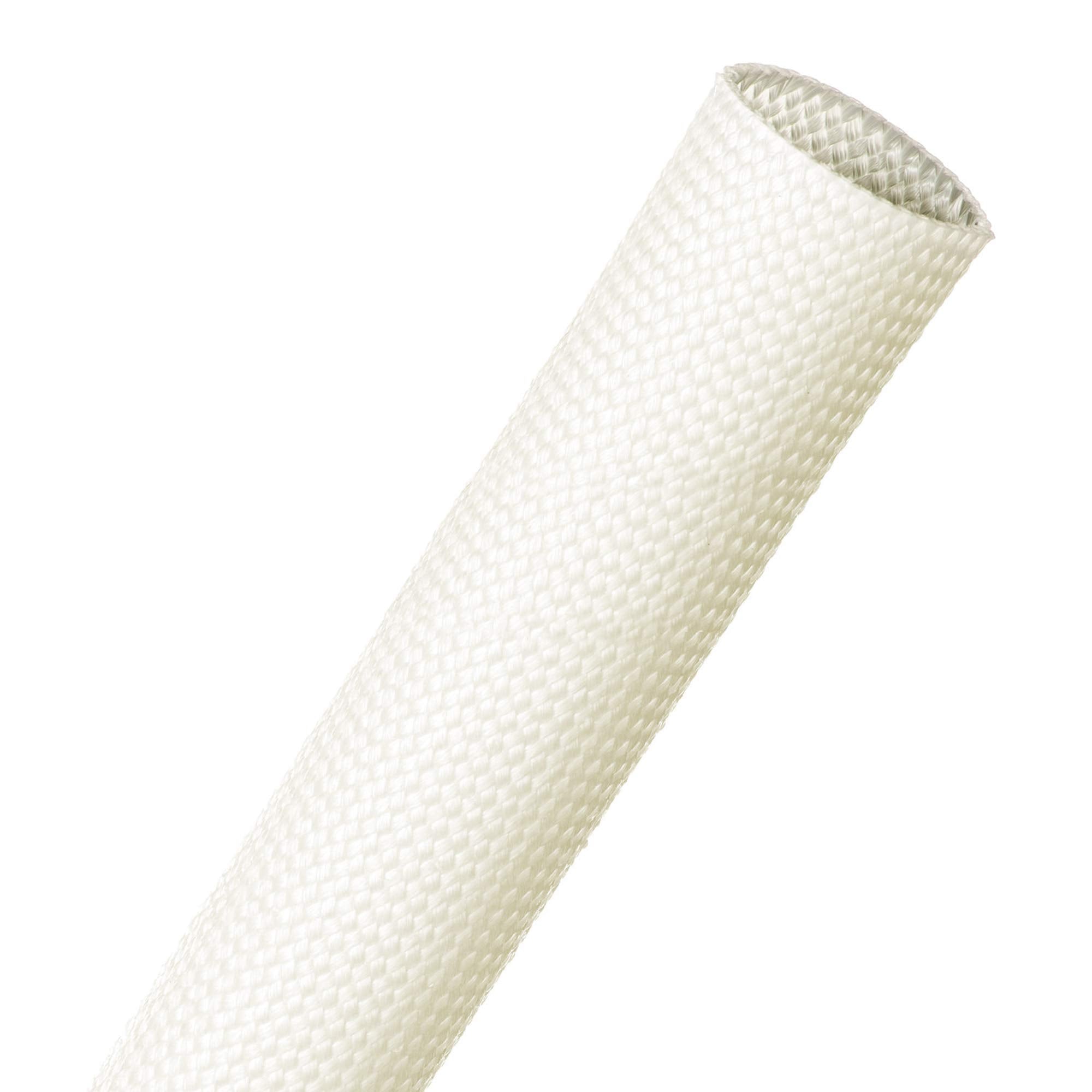 Electriduct 8Mm (0.31'') Acrylic Coated Fiberglass Electrical Insulation Braided Sleeving (Clear/Natural)   100 Feet