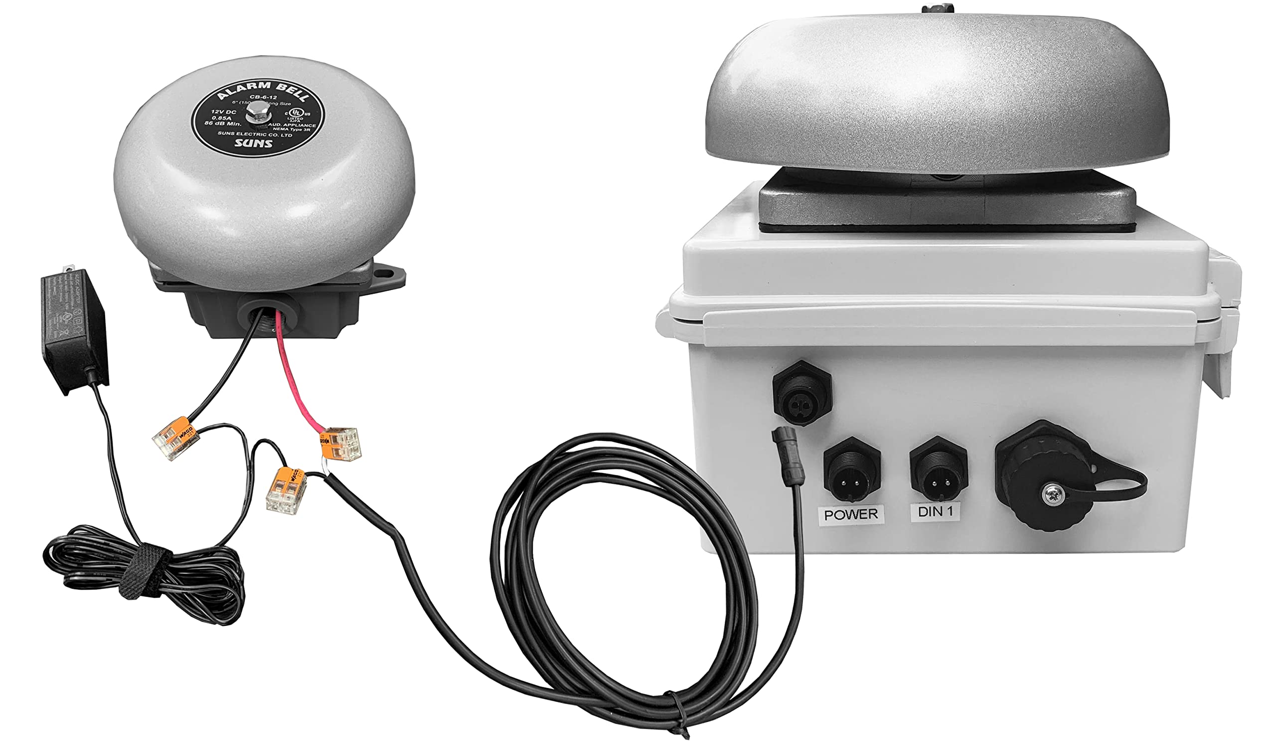 Netbell K E2M Network All In One Break Bell System (3 Bells System, Each Bell Covers Up To 6 8K Sqft Area), Free Software Built