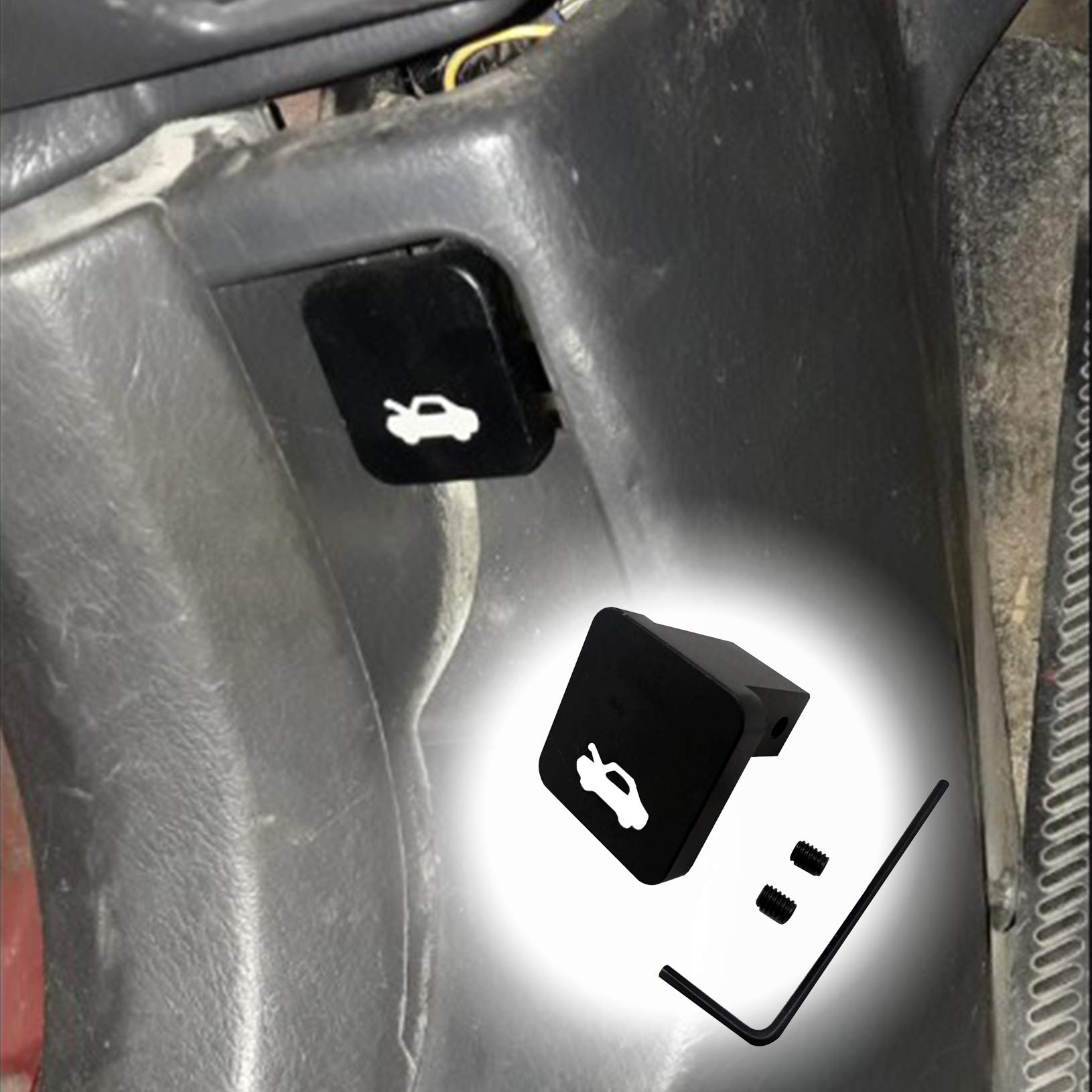 Imufer Hood Latch Release Handle Cable Repair Kit Billet Aluminum For Crv 1997 2006,Element 2003 2011,Ridgeline 2006 2014,Civic