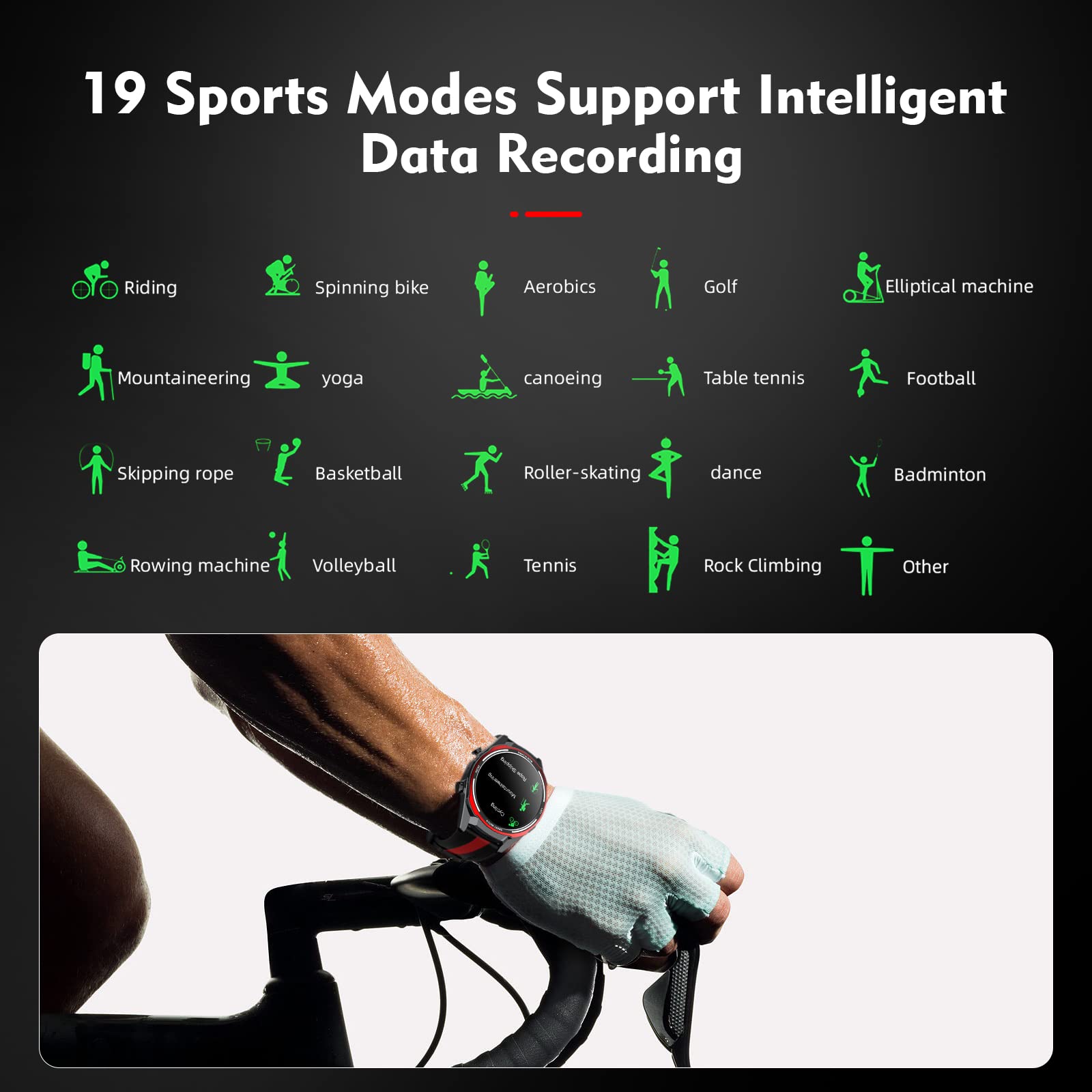 Smart Watch For Men, 1.6-Inch Extra Large Screen 60 Days Standby Round Touch Ip67 Waterproof Watch With Heart Rate Sleep Monitor