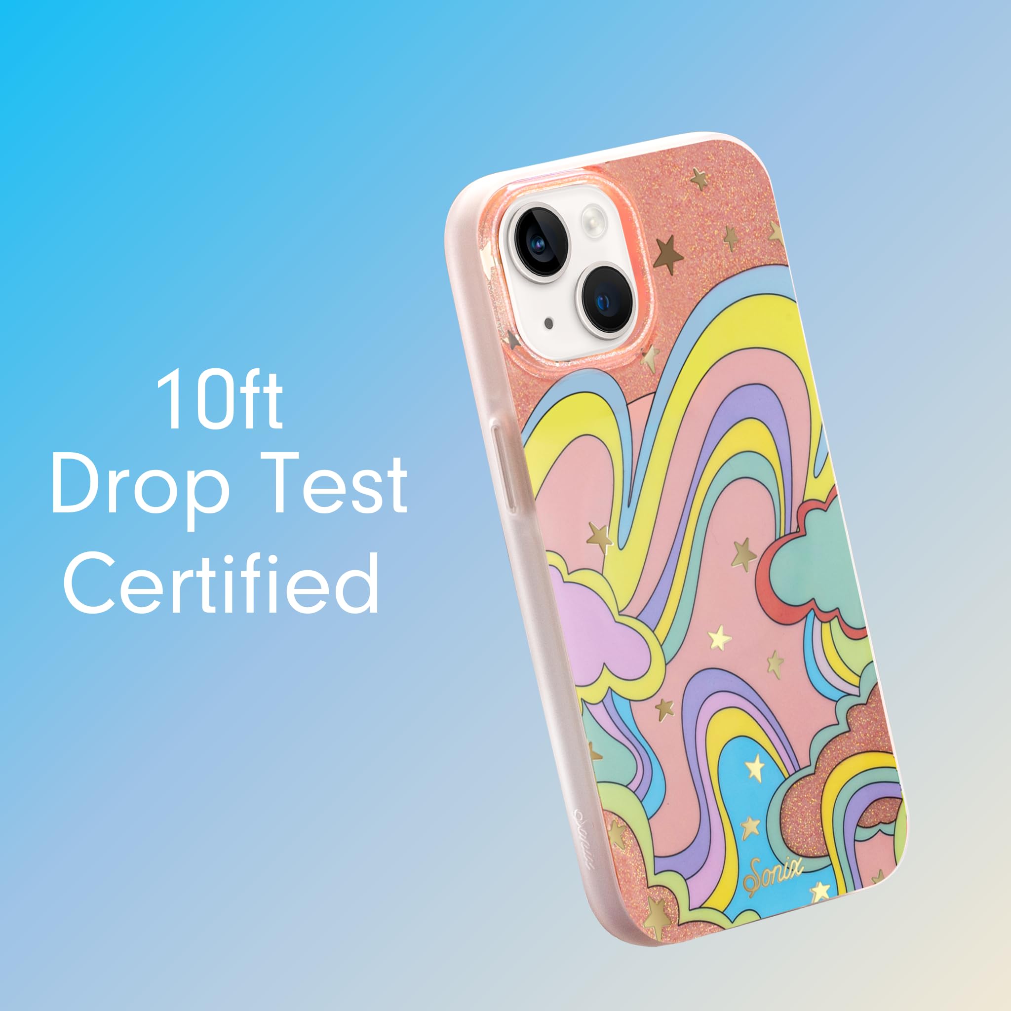 Sonix Case For Iphone 15 Plus, Iphone 14 Plus | Compatible With Magsafe | 10Ft Drop Tested | Illusion Rainbow