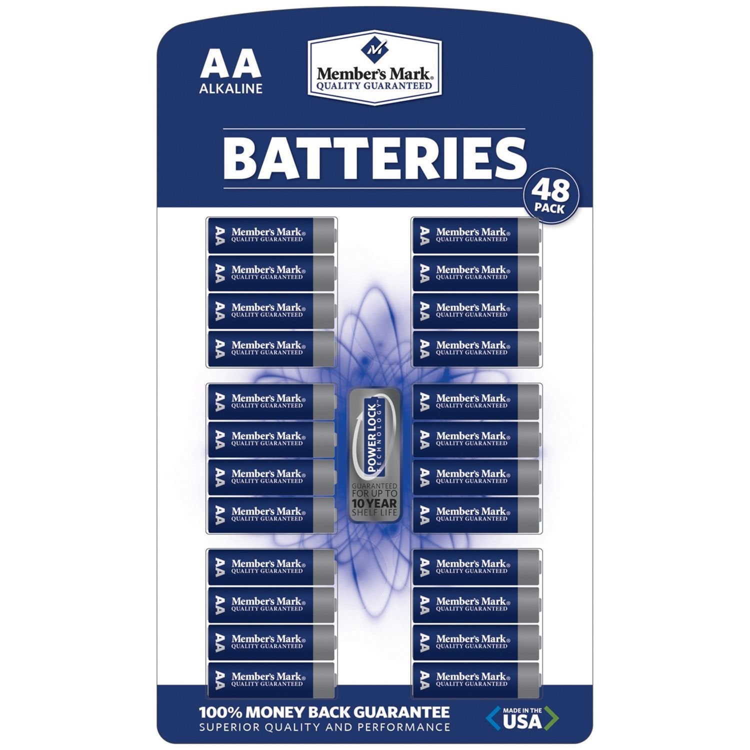 Members Mark AA Alkaline Batteries - 48 Pack
