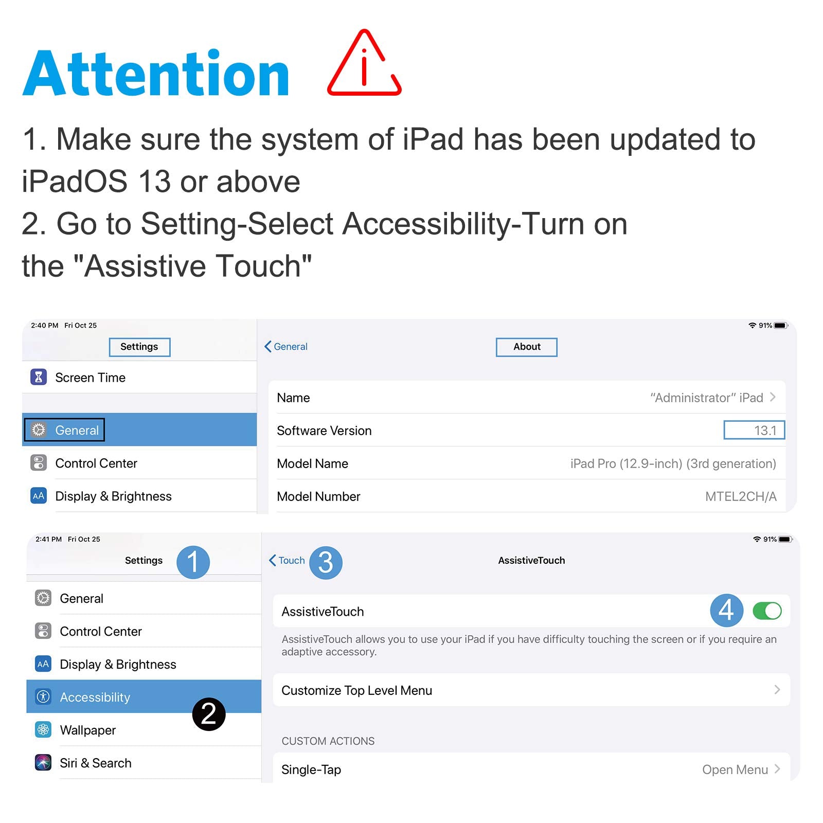 Omoton Bluetooth Keyboard And Mouse Combo, Wireless Keyboard Mouse For Ipad Pro 13,11(2024)/12.9, Ipad 10Th/9Th/8Th/7Th Gen, Ipad Air 6/5/4, And Bluetooth Enabled Devices (Black)