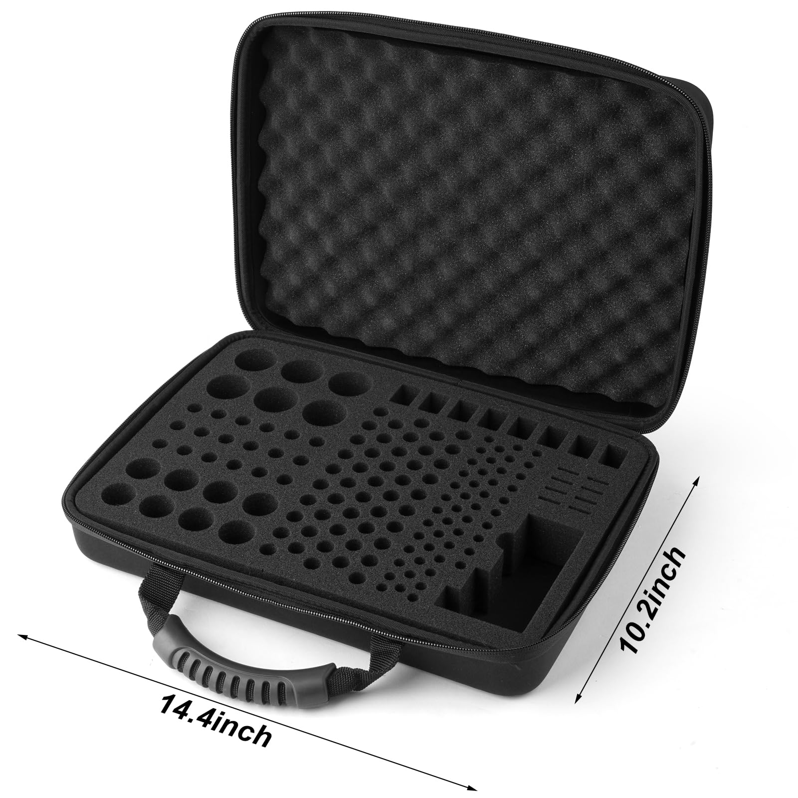 Blk8Ight Hard Battery Organizer Storage Box, Battery Organizer Carrying Case Bag Holder Holds 148 Batteries Aa Aaa C D 9V   With