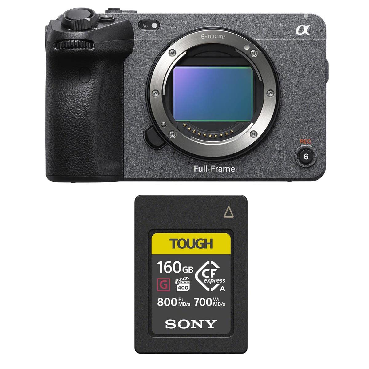 Ony Alpha FX3 Full-Frame Cinema Line Camera Bundle, with Sony Tough 160GB CFexpress Type A Memory Card for Digital Camera