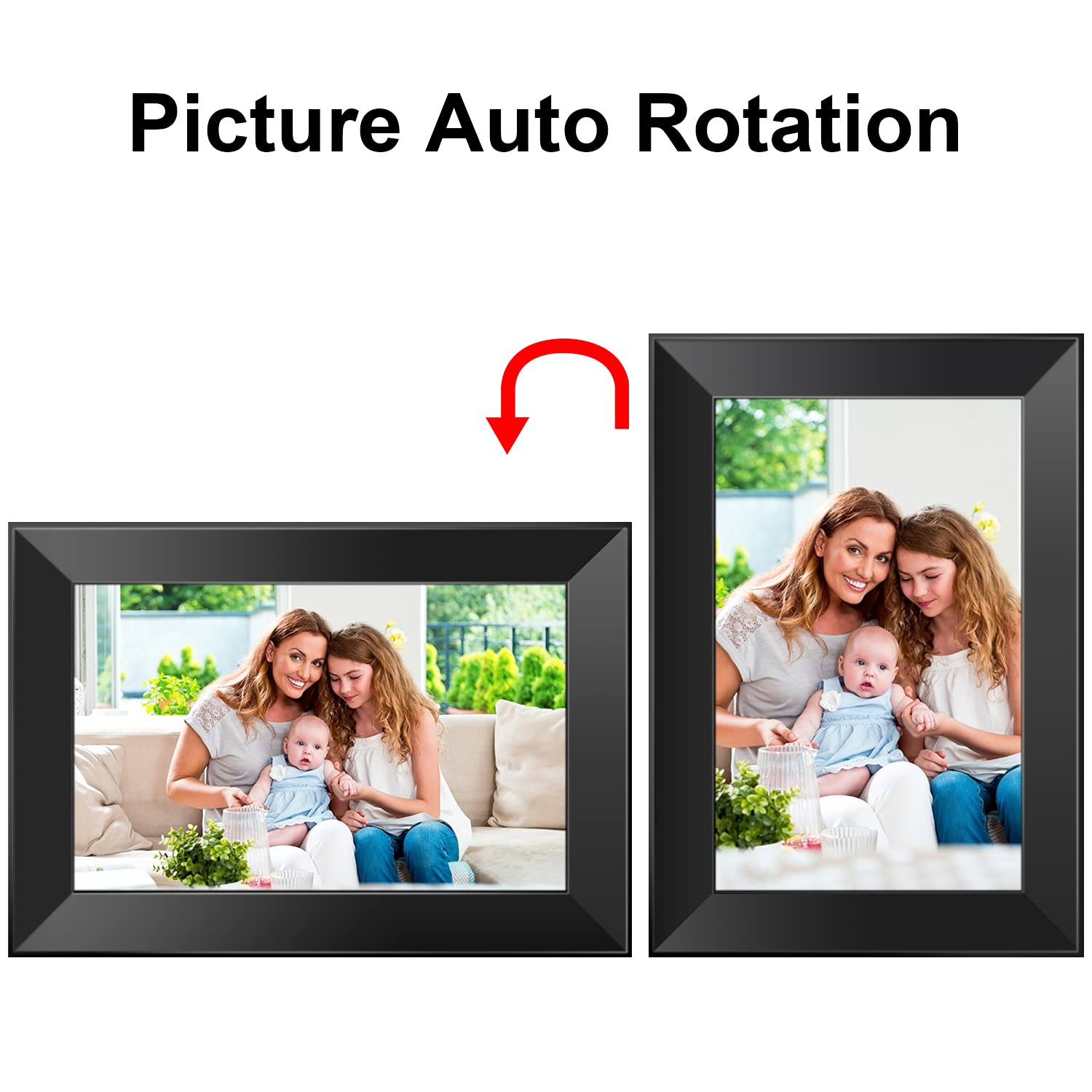 Feelcare 10.1 Inch Wifi Digital Picture Frame, Send Photos Or Videos Instantly From Anywhere Via App, Touch Screen, 1920X1200 Fu