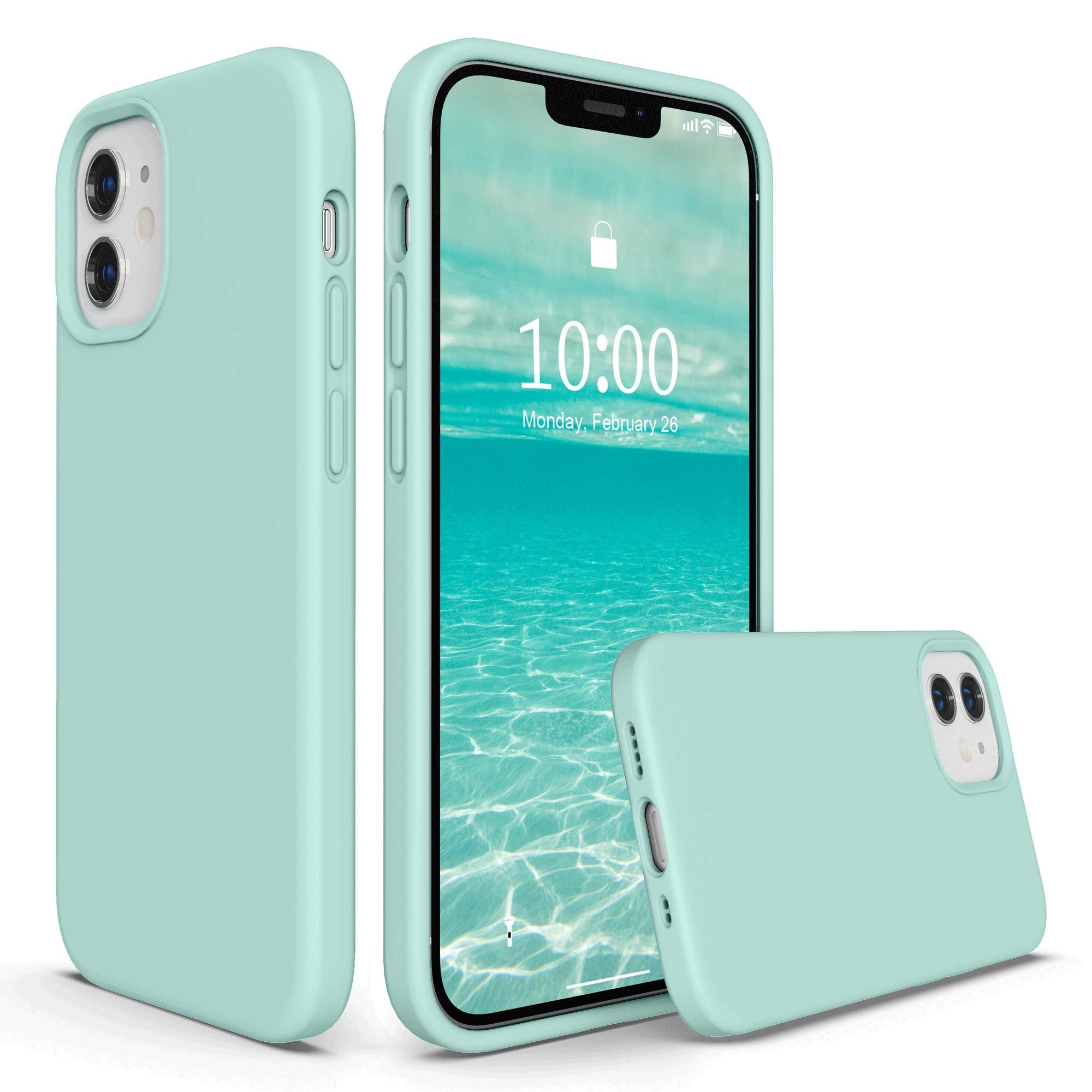 Surphy Silicone Case Compatible With Iphone 12 Mini Case 5.4 Inches, Liquid Silicone Phone Case (With Microfiber Lining) Designe