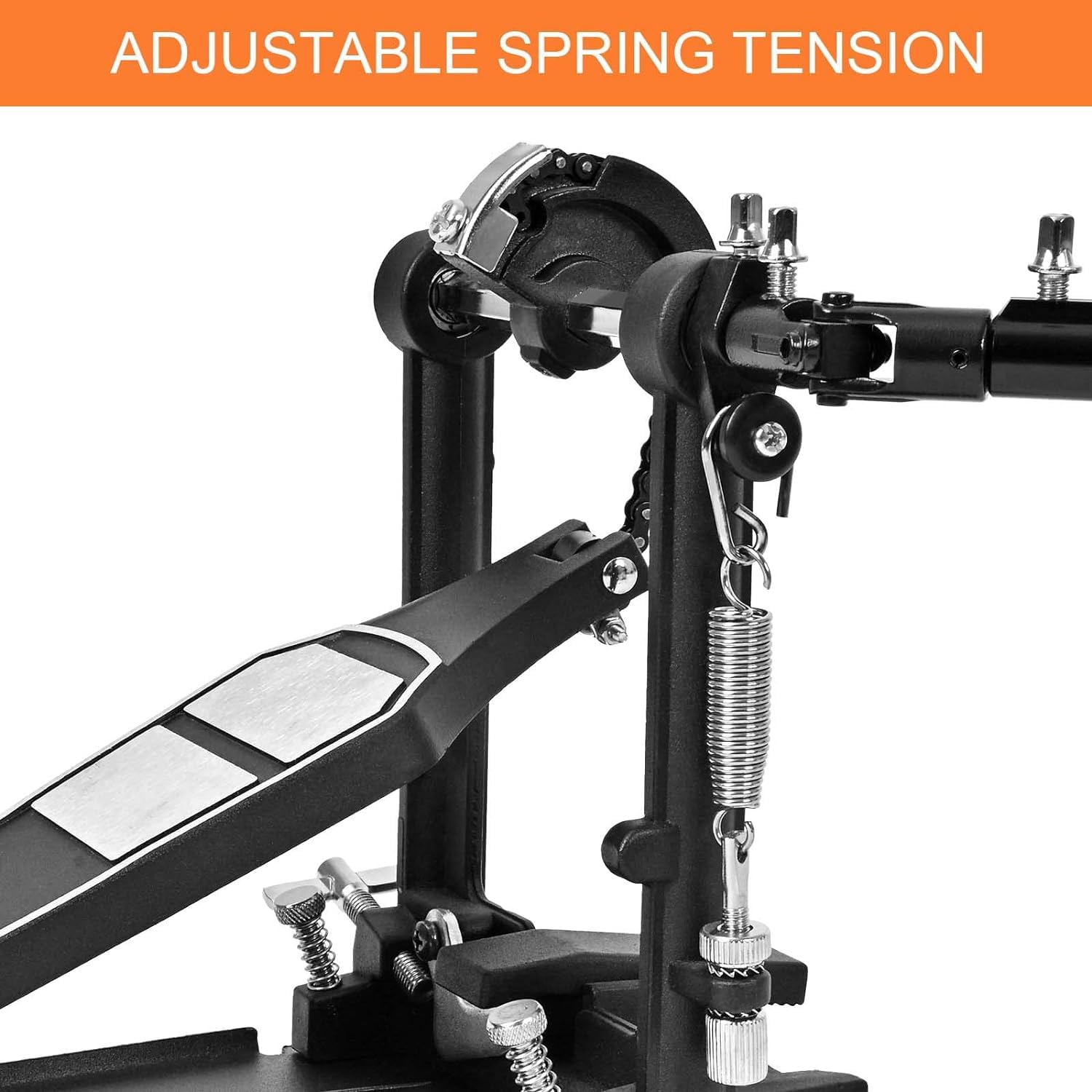 Tipatyard Double Bass Drum Pedals Double Drum Pedal For Drum Set Kit And Electronic Drums | Single Chain