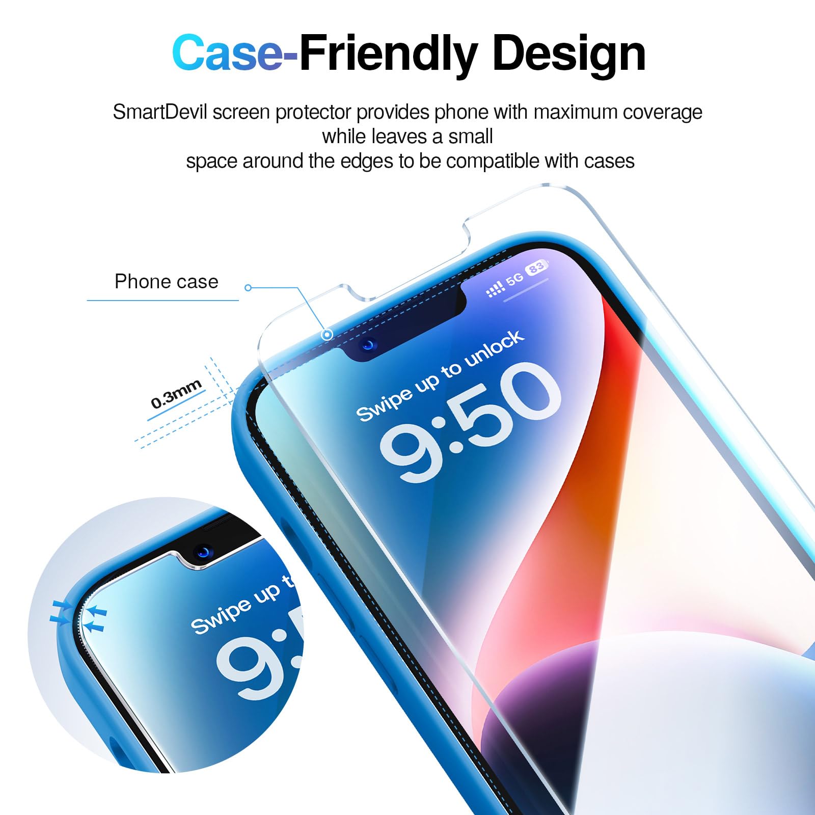 Smartdevil 3 Pack Screen Protector For Iphone 12 Mini, Tempered Glass, Hd Clear Film, Easy Installation, Dust Free & Bubble Free