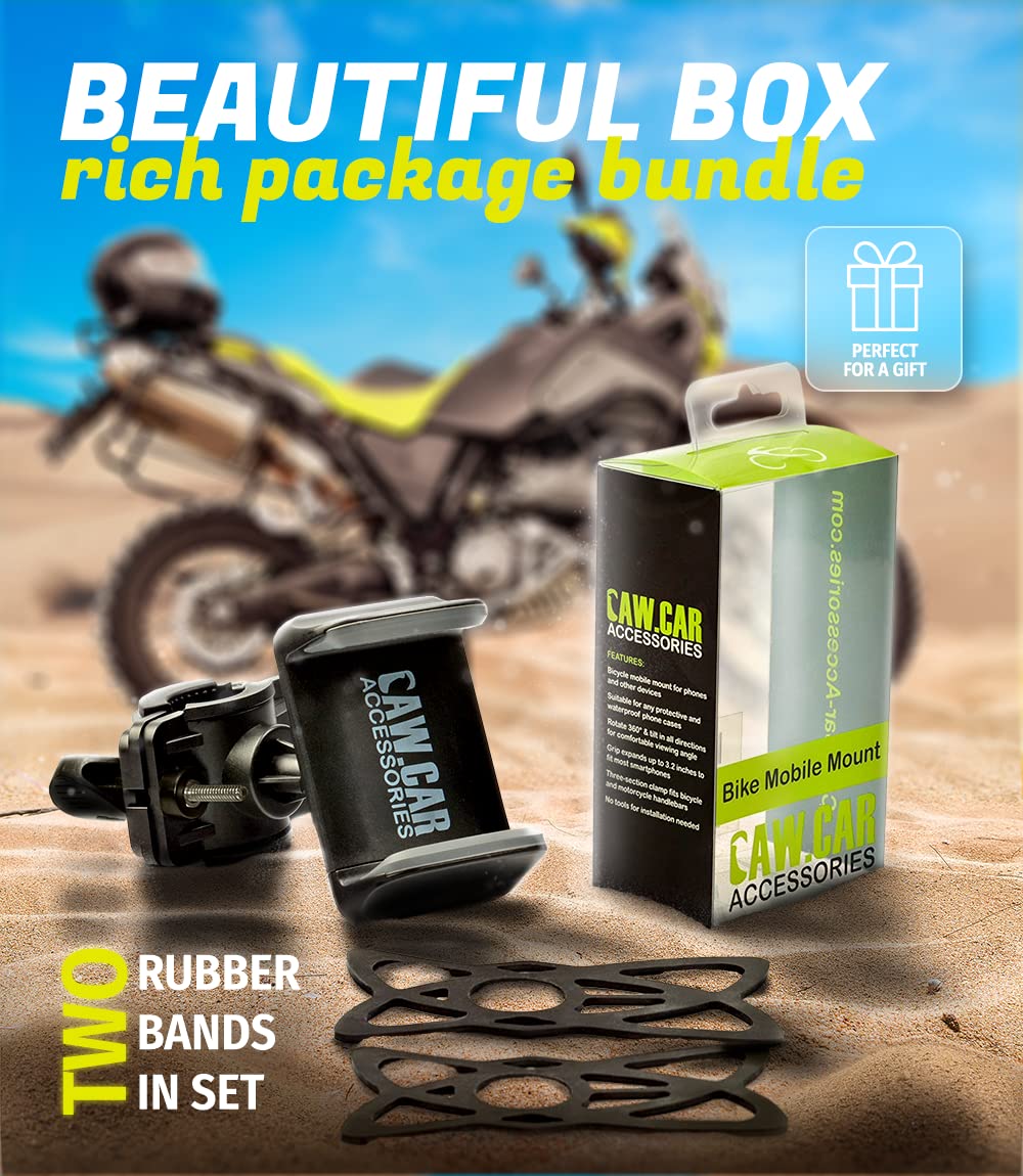 Metal Bike & Motorcycle Phone Mount For Any Smartphone (Iphone 16 Pro Max/E, Galaxy S25). Unbreakable Handlebar Cell Phone Holde