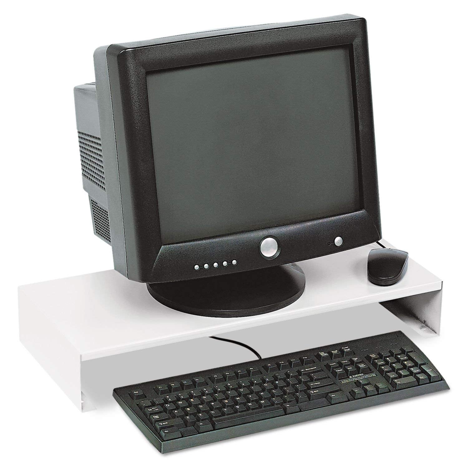 Martin Yale 22310 Mead Hatcher 21'' Stackable Monitor Riser, Pearl Gray Color