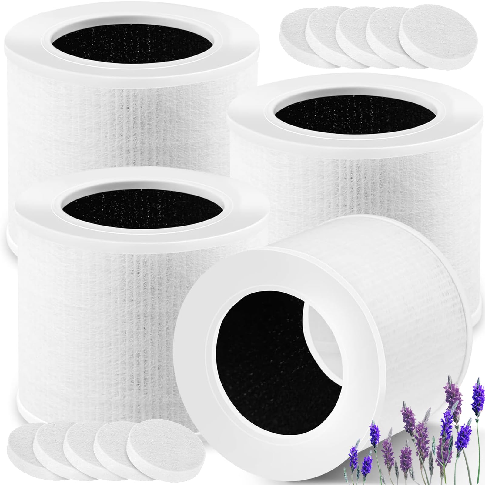 4 Pack Core Mini Air Purifier Replacement Filter Compatible With Levoit Core Mini Air Purifier,Core Miini P,3 In 1 High Efficien