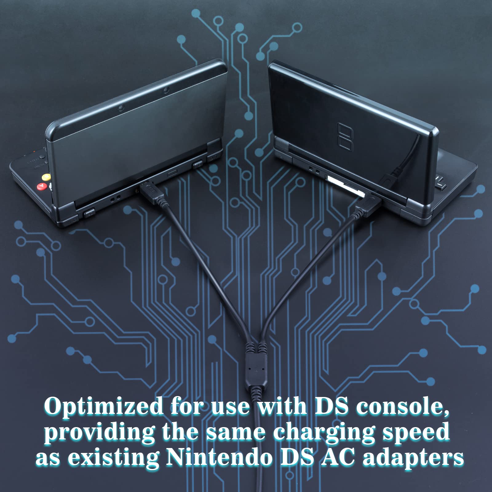 Funturbo All-In-1 Ds Charger, 3Ds Ds Lite Charger Cable Usb Charging Cord For Nintendo 3Ds/3Ds Xl/2Ds/2Ds Xl/Dsi/Dsi Xl/Ds Lite