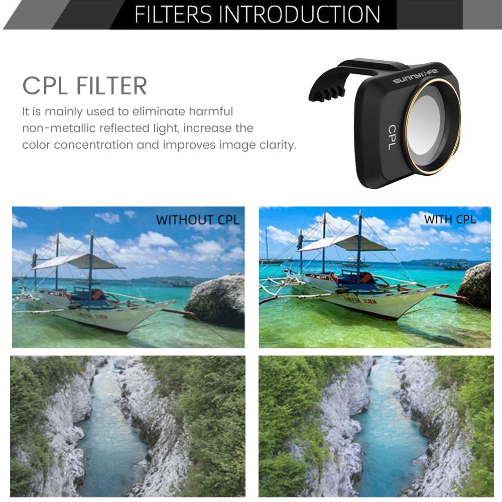 Lens Filter Set Compatible With Dji Mini 4K/Mini 2/Mavic Mini/Mini Se/Mini 2 Se Accessories 6Pcs Filter Combo Multi Coated Filters Camera Lens (Cpl Mcuv Nd4 Nd8 Nd16 Nd32)